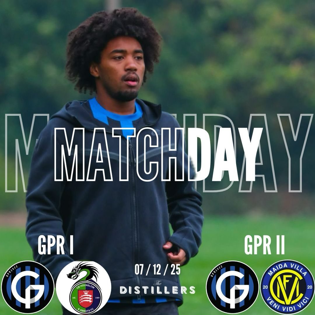 Matchday.

⚽️ GPR I vs. CB Hounslow &amp; Abbots 3rds
🏟️ Gunnersbury Park
🏆 MCFL Division 3
⏰ 10:30am

⚽️ GPR II vs. Maida Villa
🏟️ Gunnersbury Park
🏆 MCFL Division 4 North
⏰ 10:30am

#UTFS 🥗