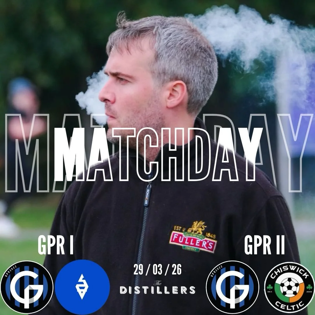 Matchday.

⚽️ GPR I vs. Southall Athletic
🏟️ Gunnersbury Park
🏆 MCFL Division 3
⏰ 10:30am

⚽️ GPR II vs. Chiswick Celtic Reserves
🏟️ Gunnersbury Park
🏆 MCFL Division 4 North
⏰ 10:30am

#UTFS 🥗