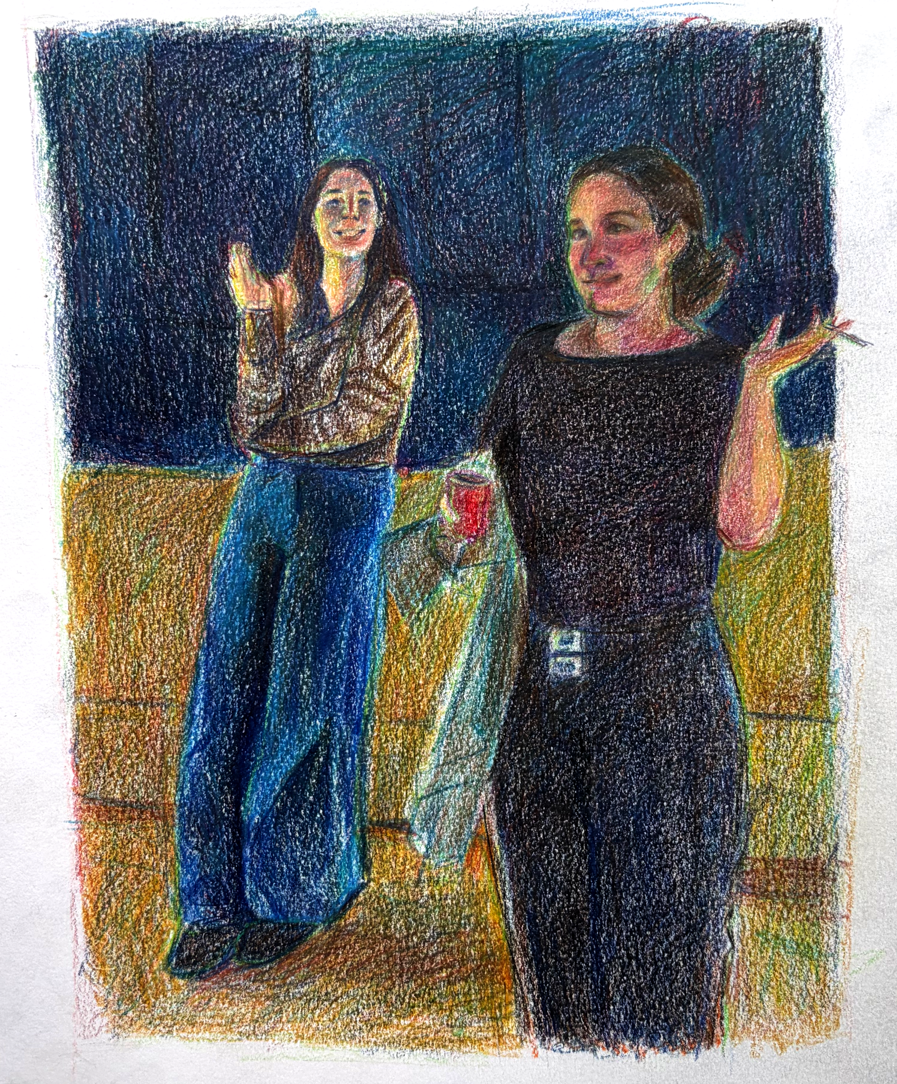Rachel and Serena Sur Terrace