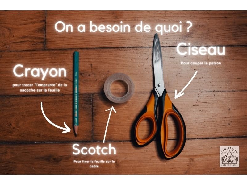 Un crayon - Du scotch - Un ciseau