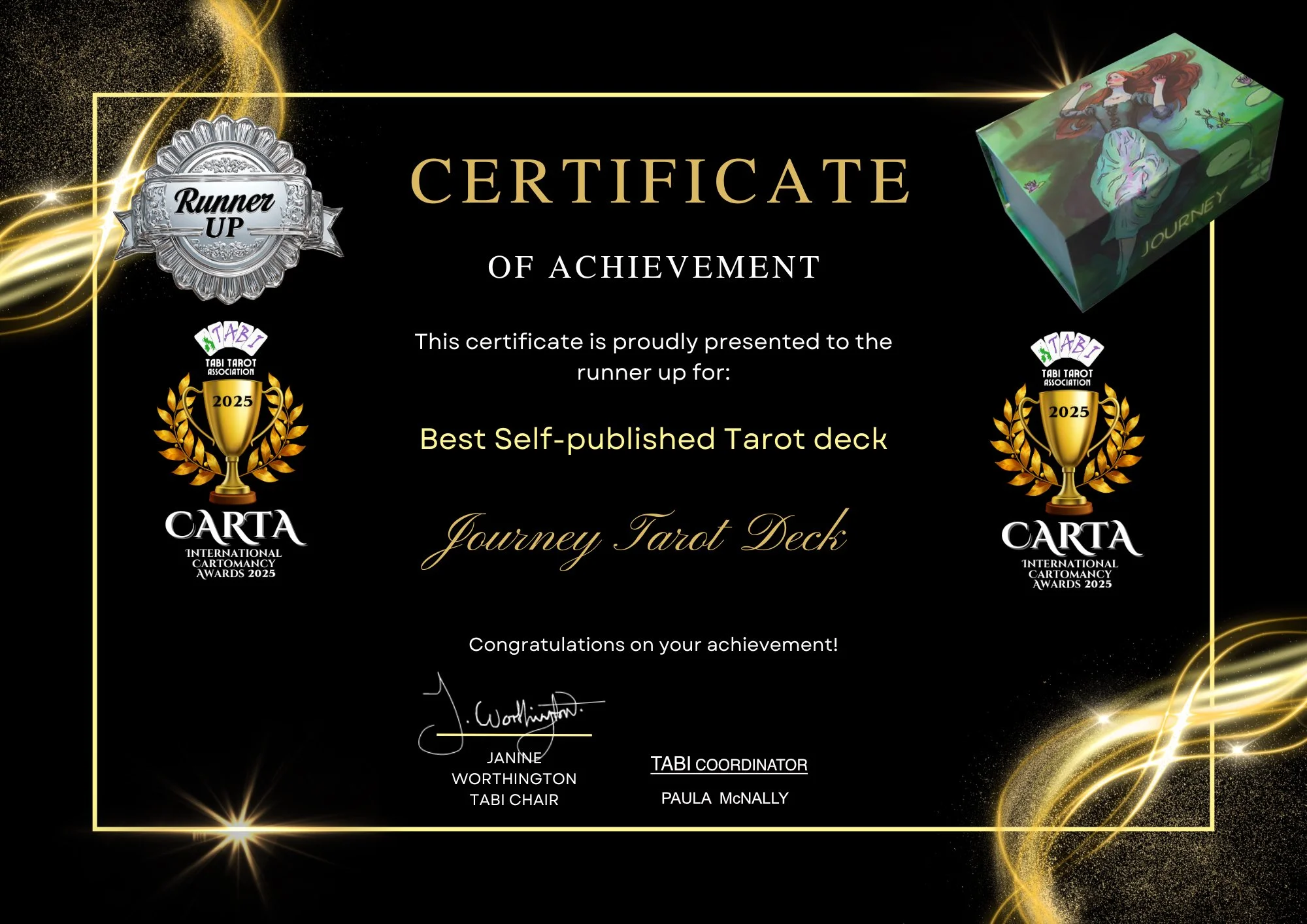 Journey Tarot Deck - CARTA AWARDS RECOGNITION
