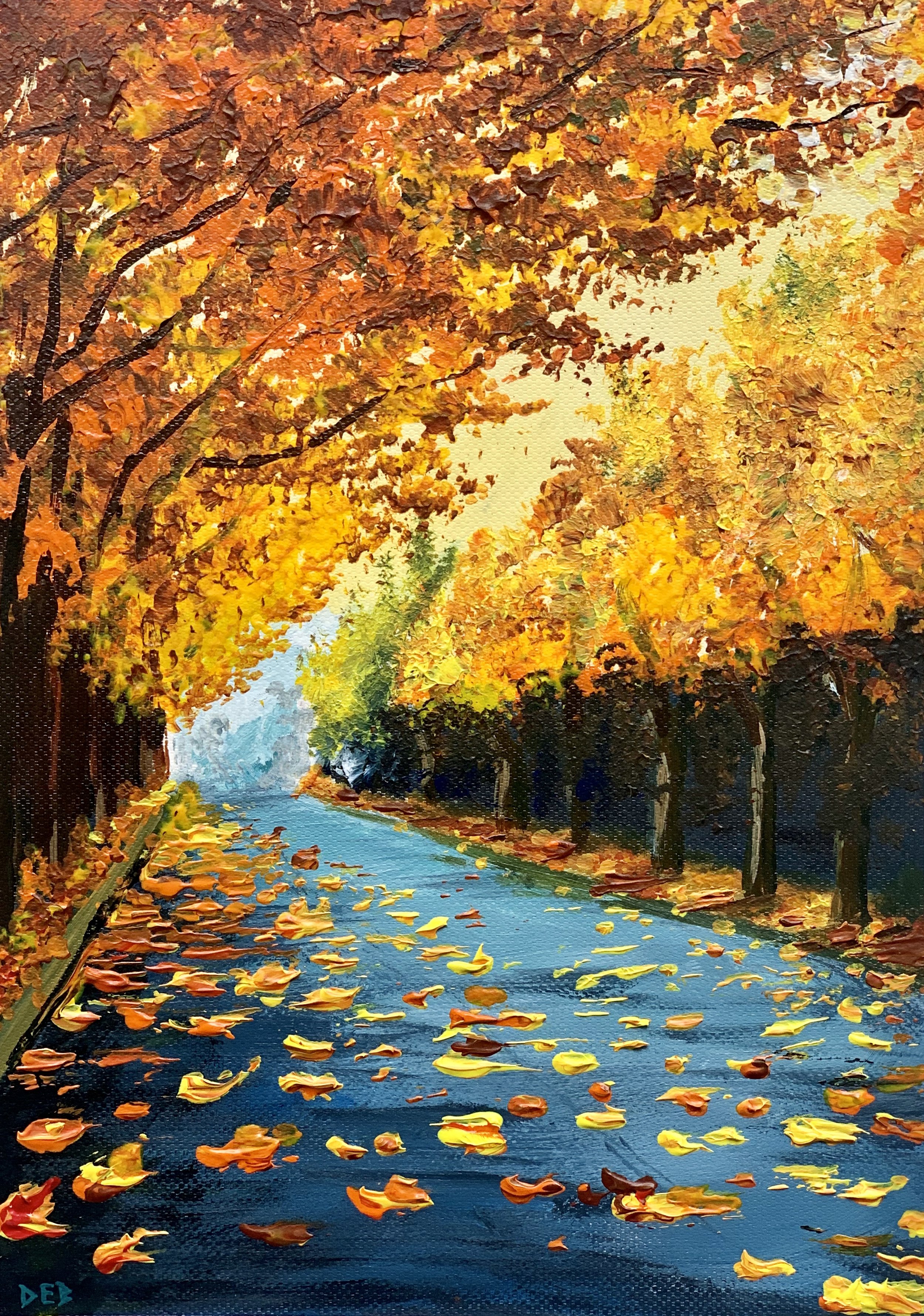 Autumn Road | Knife Painting