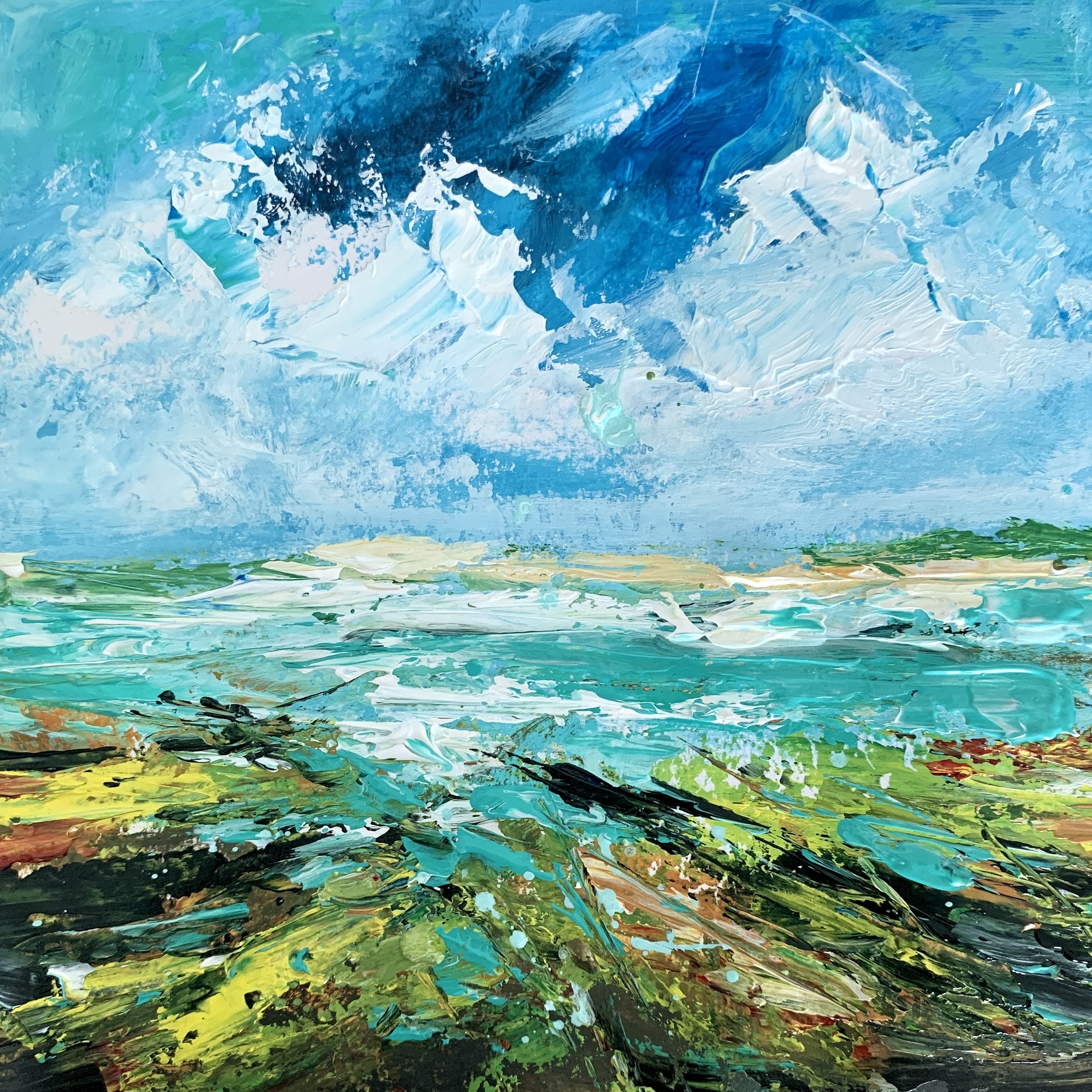 Abstract Seascape - Knife Painting