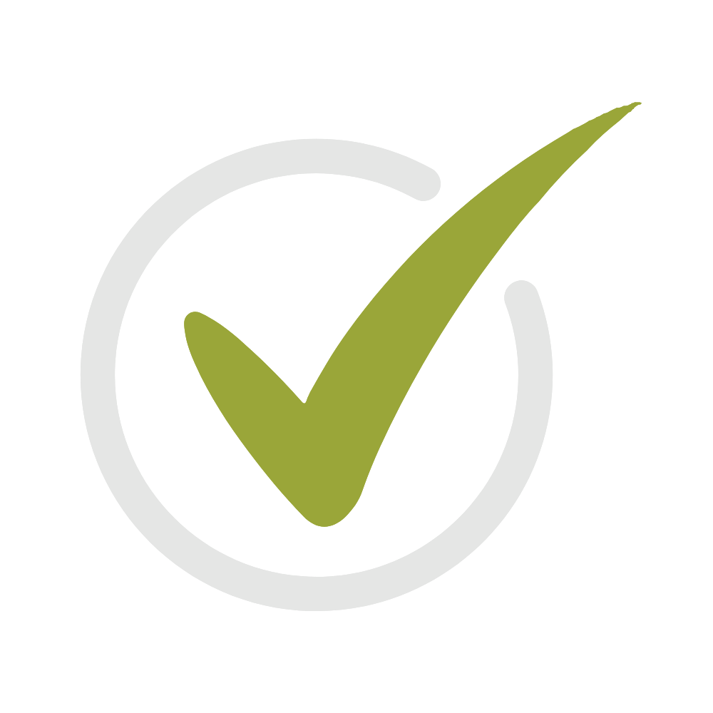 A green check mark, indicating the good qualities to look out for when selecting a roofing contractor.