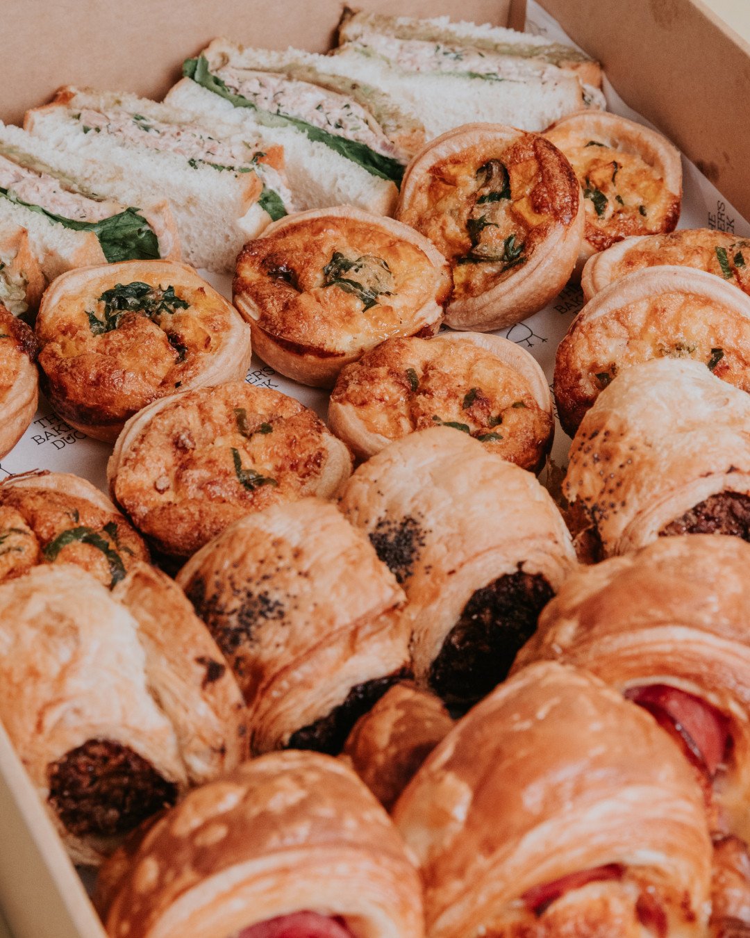 Our catering boxes come stacked with the good stuff. Crispy croissants, punchy savoury bites, and sweet things that never last long. ⁠
⁠
Think beyond the office meeting&hellip; we're talking baby showers, birthday brunches, bridal mornings, or any ex