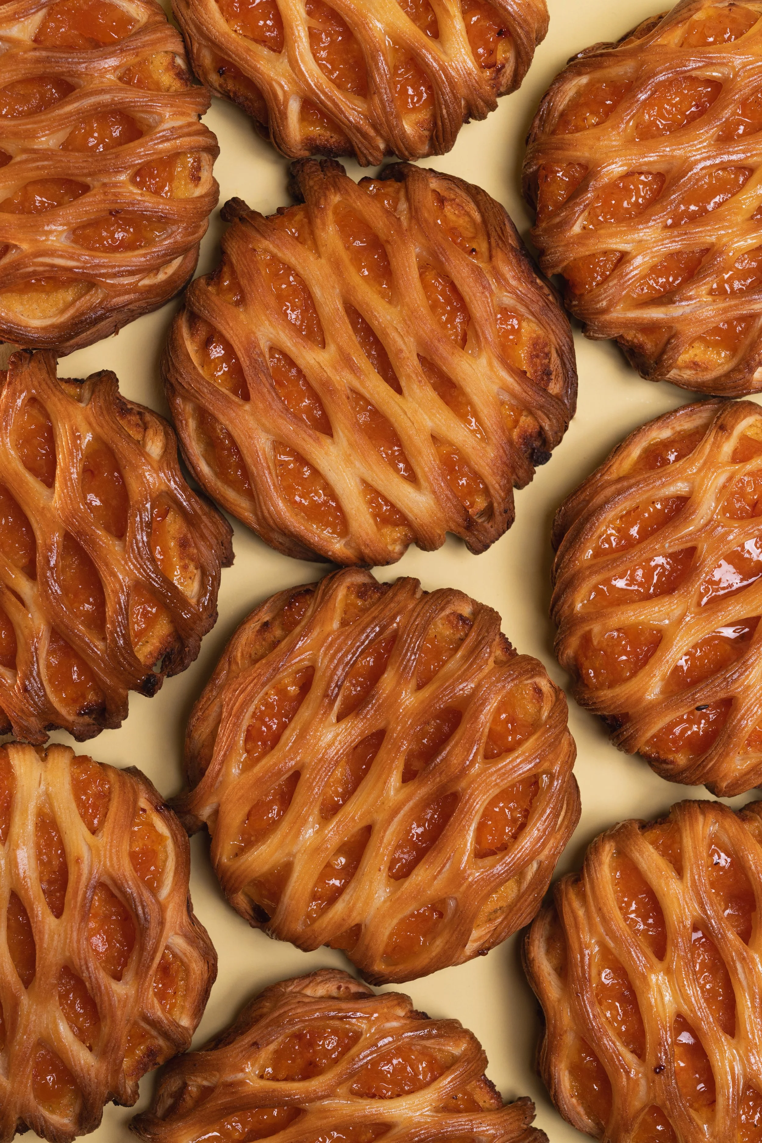 Citrus Lattice Croissant Cookie