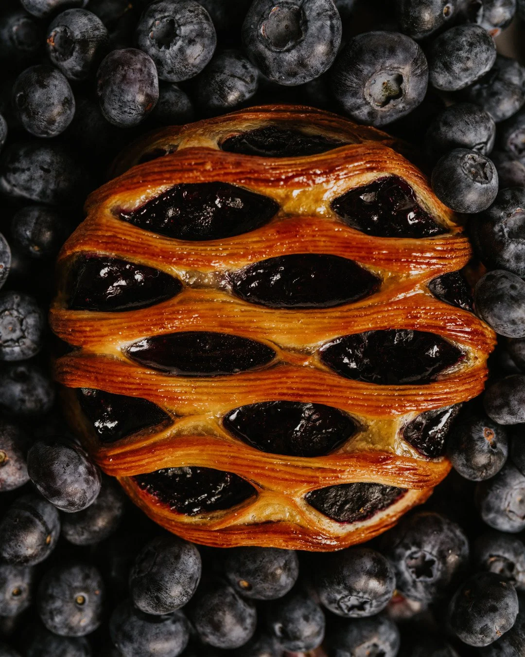 Tastes even better than it looks! 🫐⁠
⁠
The Blueberry &amp; Lemon Lattice. Golden croissant lattice, lemon sponge, blueberries on a buttery citrus shortcrust. Finished with a clear glaze. Pairs perfectly with the new seasonal Vanilla Bean Cardamom La