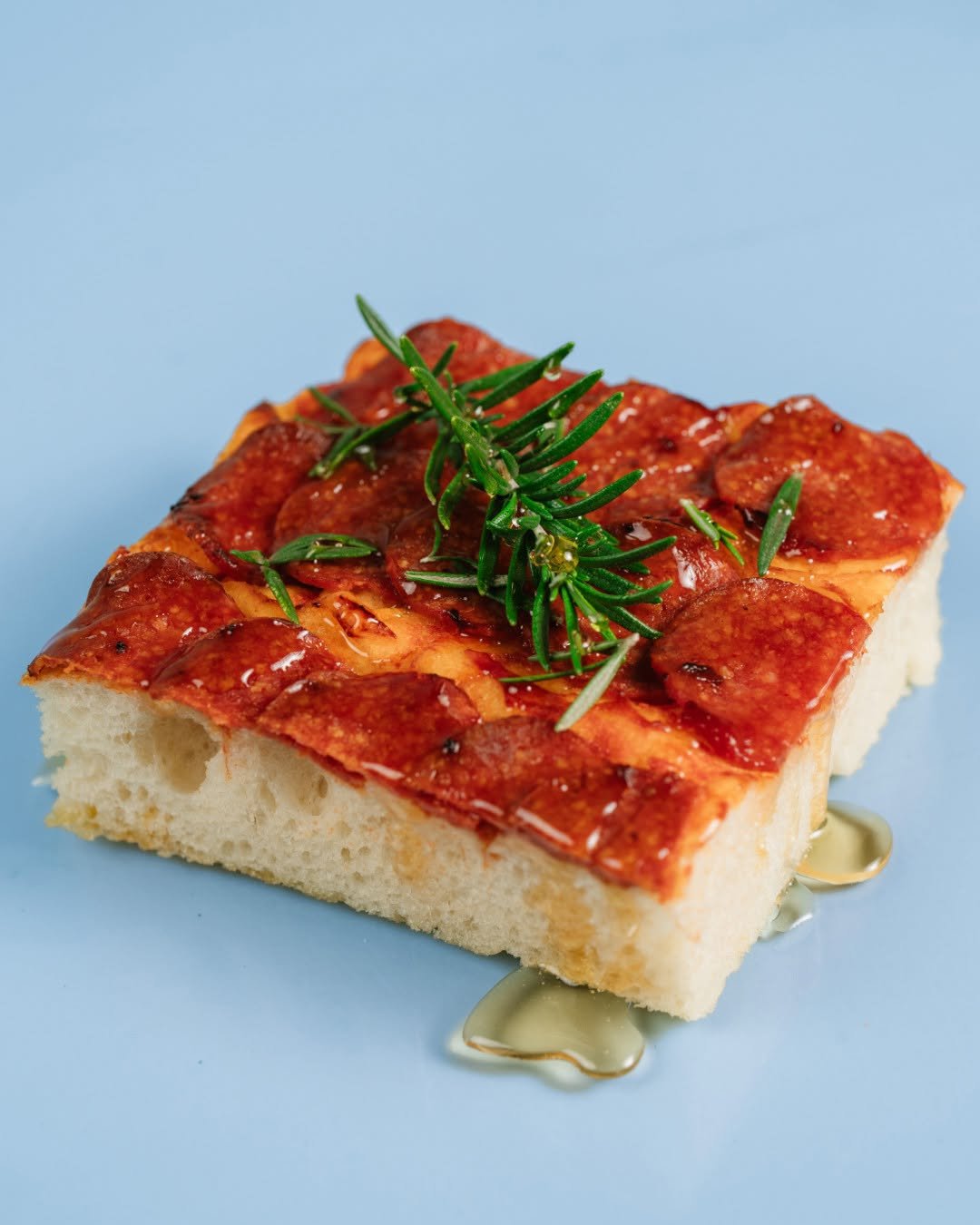 Hot Honey Pepperoni Focaccia Pizza
