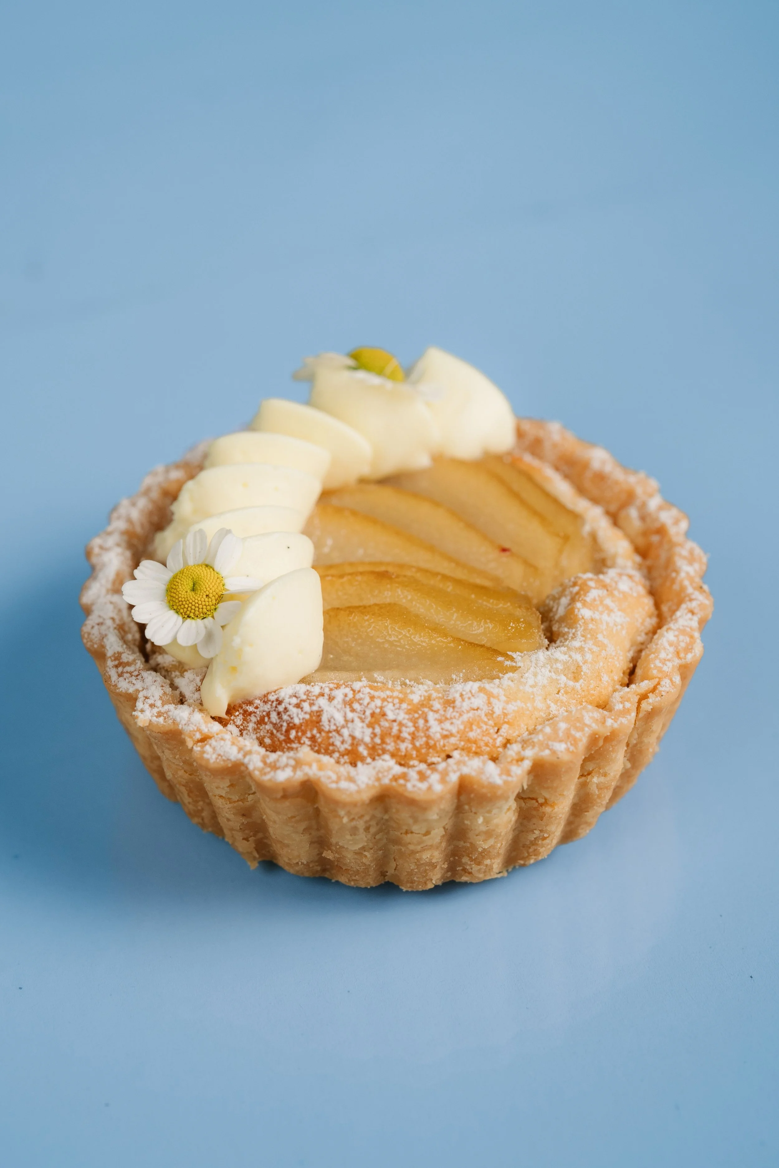 Jasmine Poached Pear Frangipane Tart
