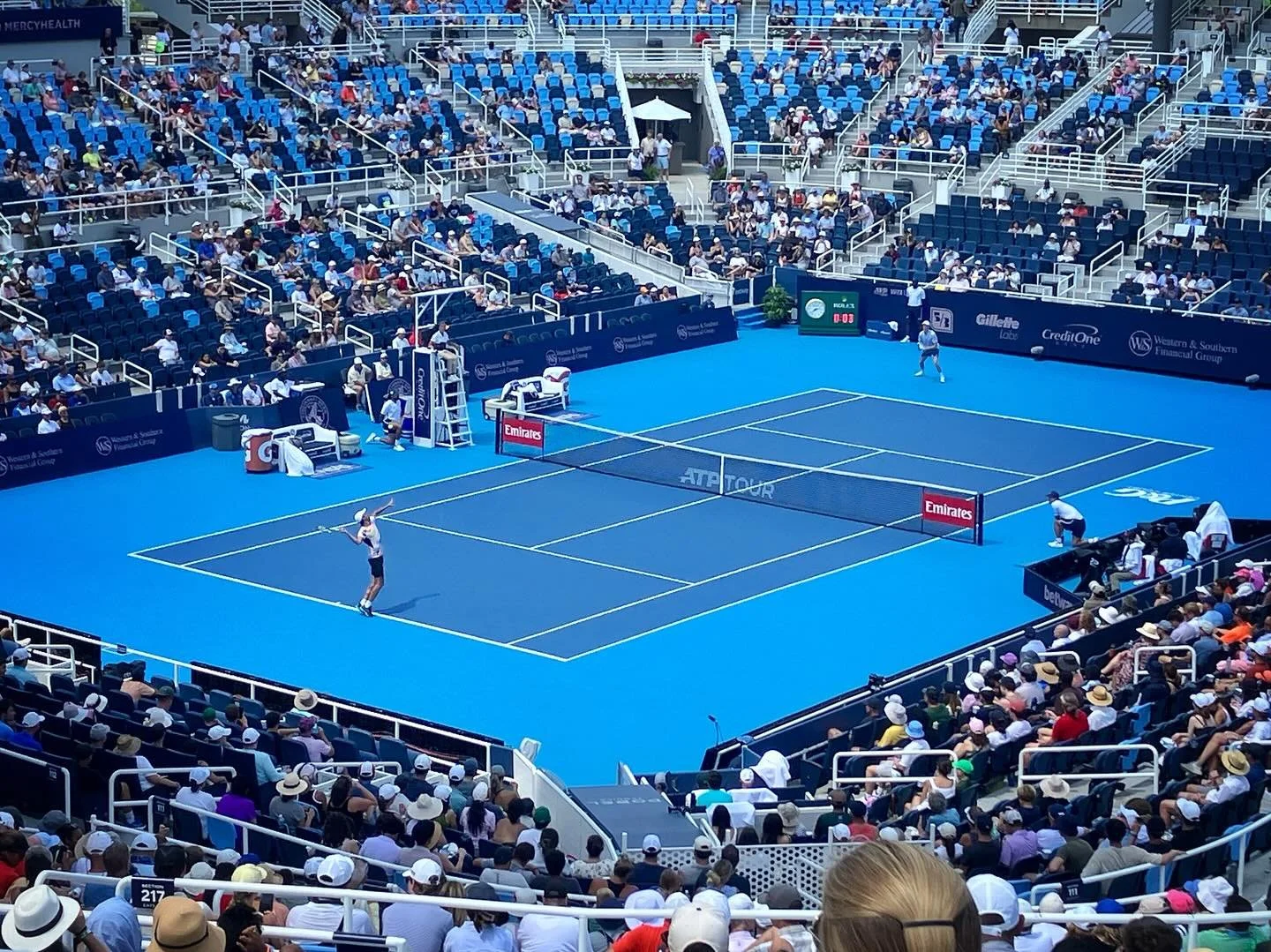 At the center of the tennis universe for one day.