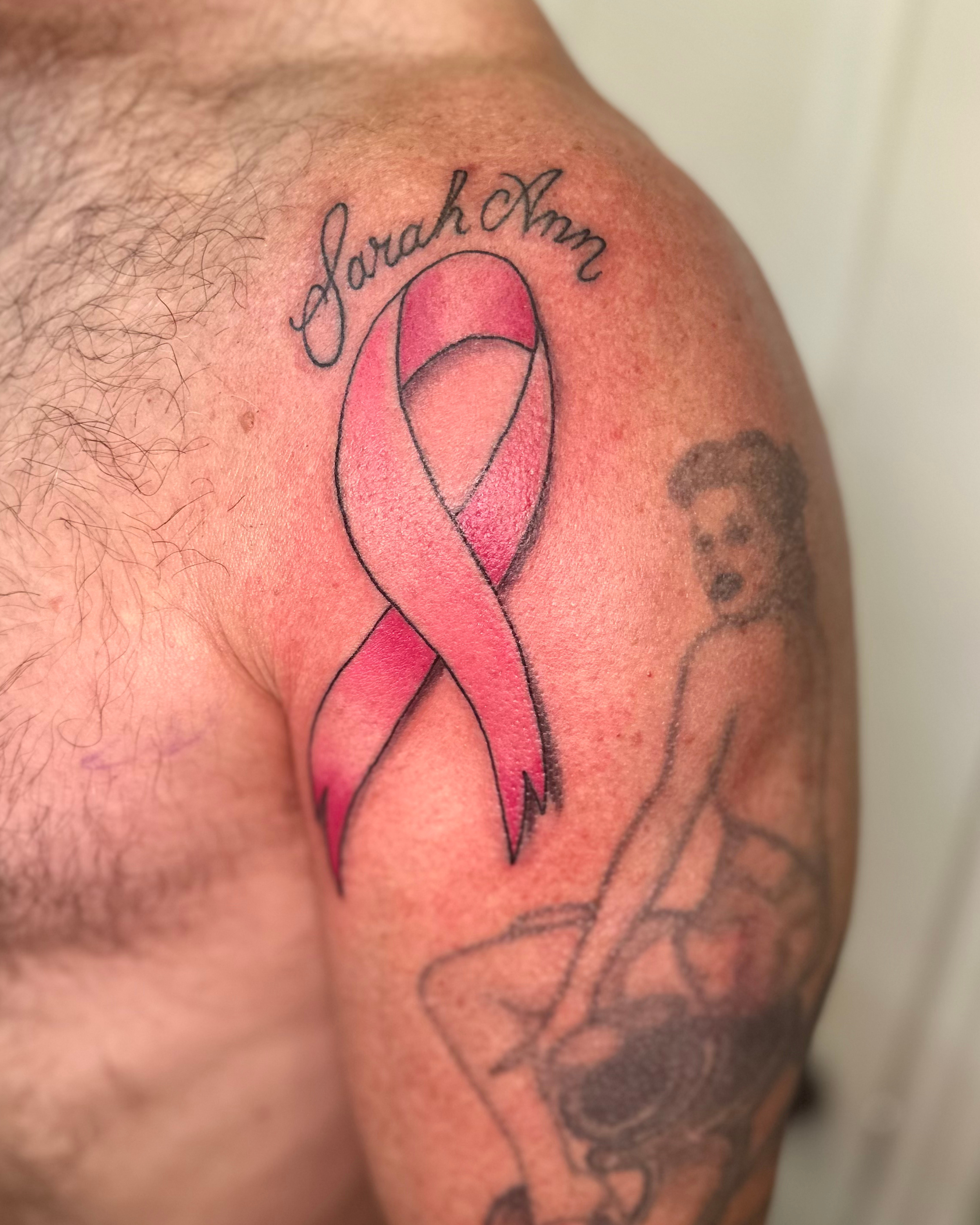 Color Memorial Ribbon tattoo