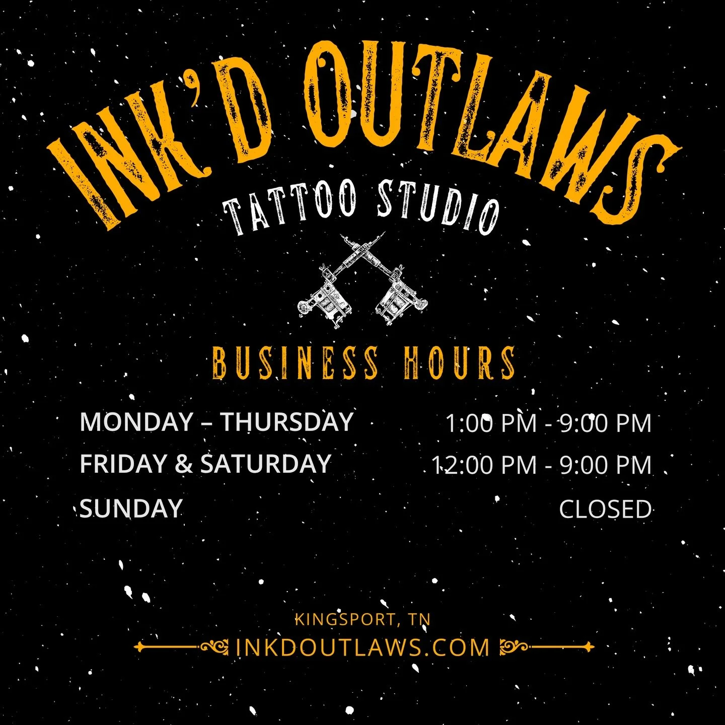 🚨 New Studio Hours at Ink&rsquo;d Outlaws 🚨