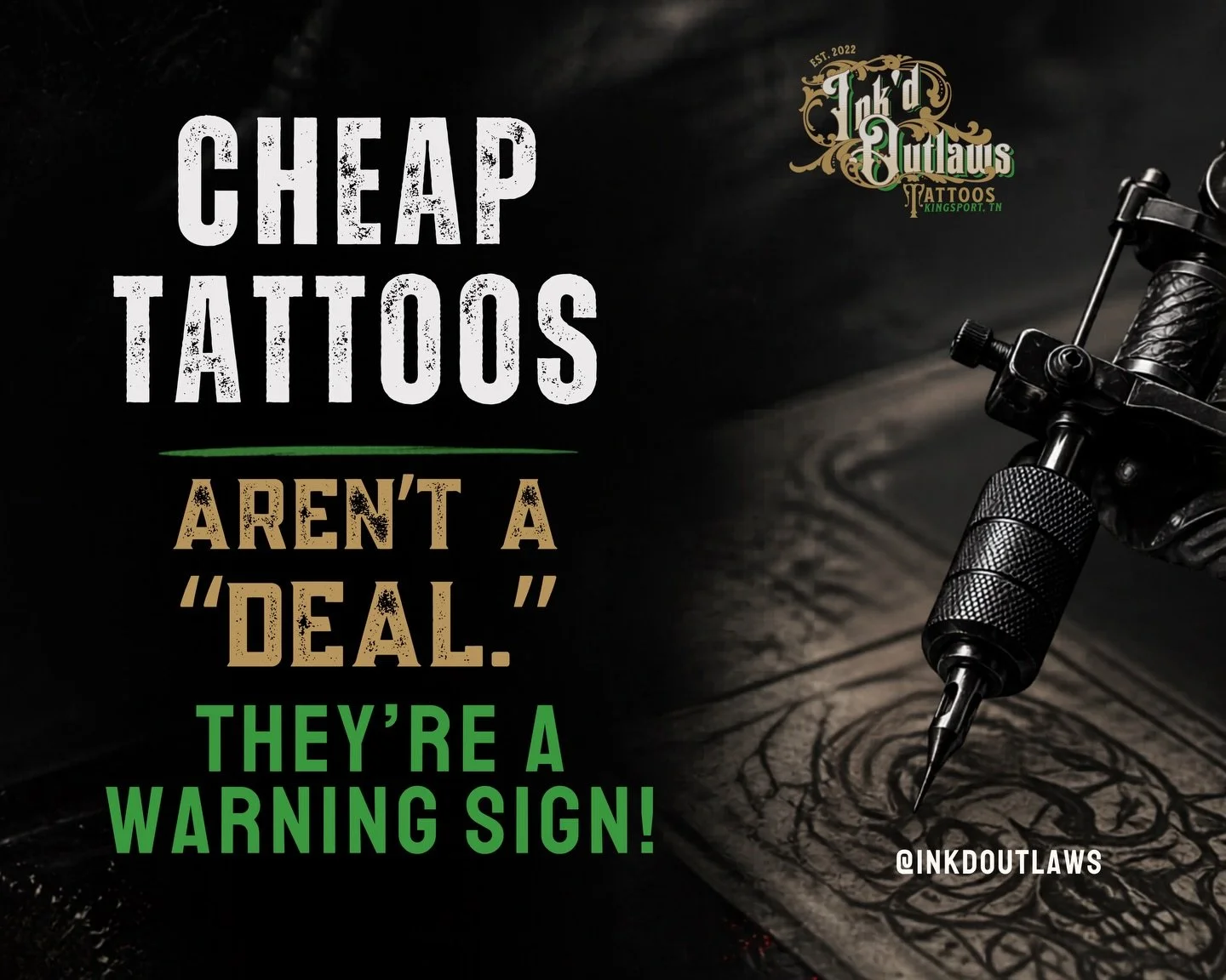 Everyone wants to save money, until that $50 tattoo turns into a $400 cover-up or a lifetime of regret.

Because you&rsquo;re not just paying for ink&hellip;
You&rsquo;re paying for:
Skill
Experience
Clean, safe work
A tattoo that still looks good YE