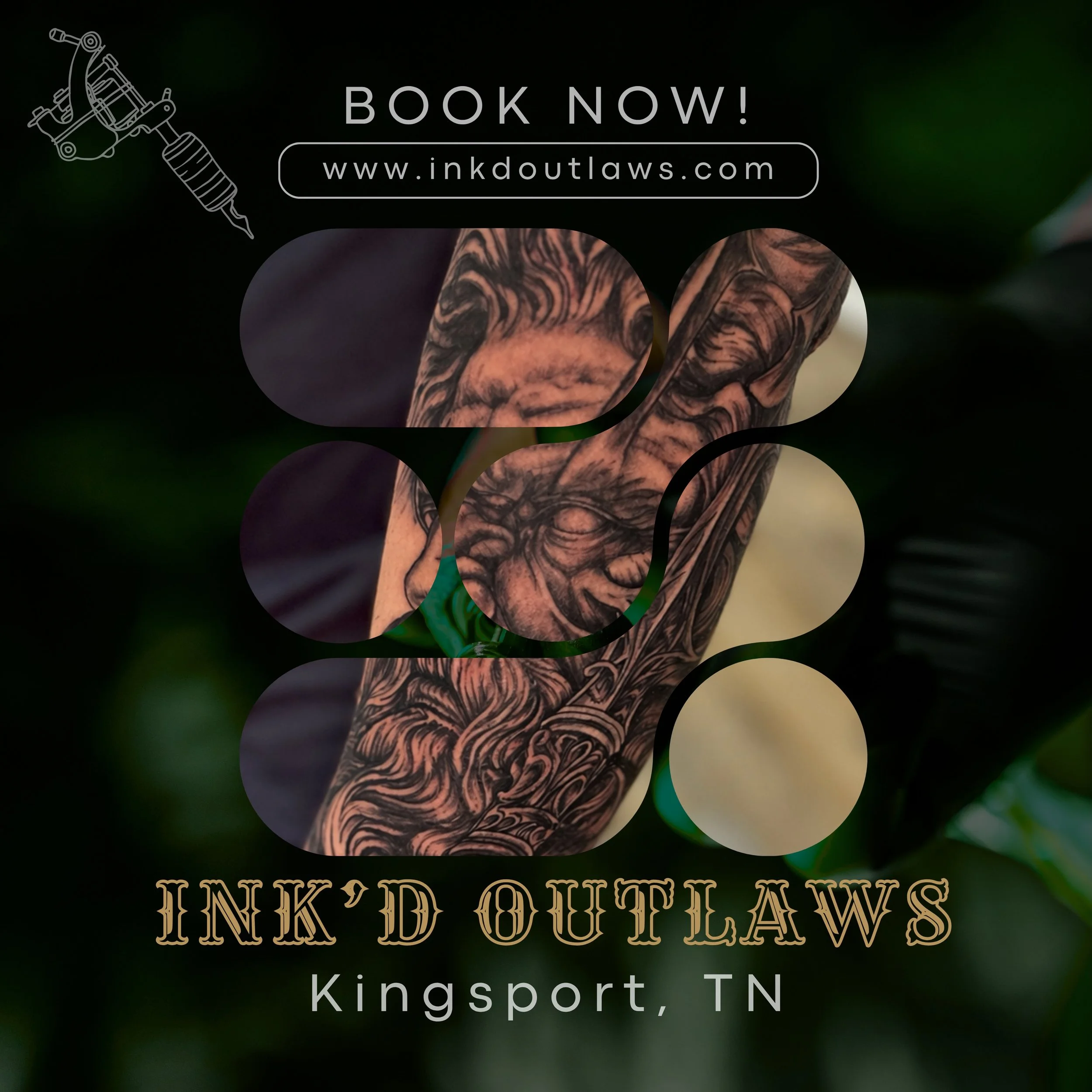 👨&zwj;🎨 From coverups and reworks to bold traditional, fine line, watercolor, and black &amp; grey realism, our artists at Ink&rsquo;d Outlaws in Kingsport, TN bring different styles together under one roof. Whether you&rsquo;re fixing an old tatto