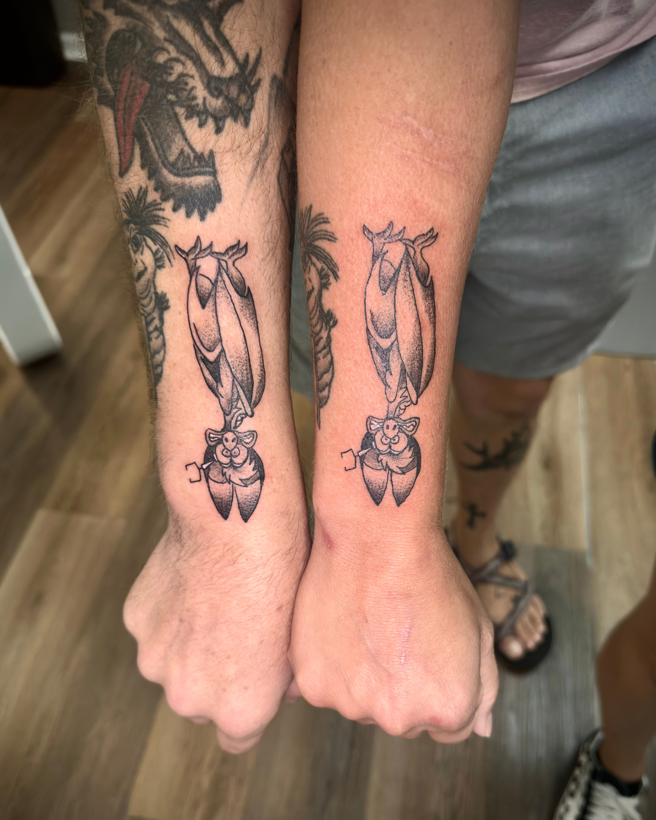 unique matching tattoo friend