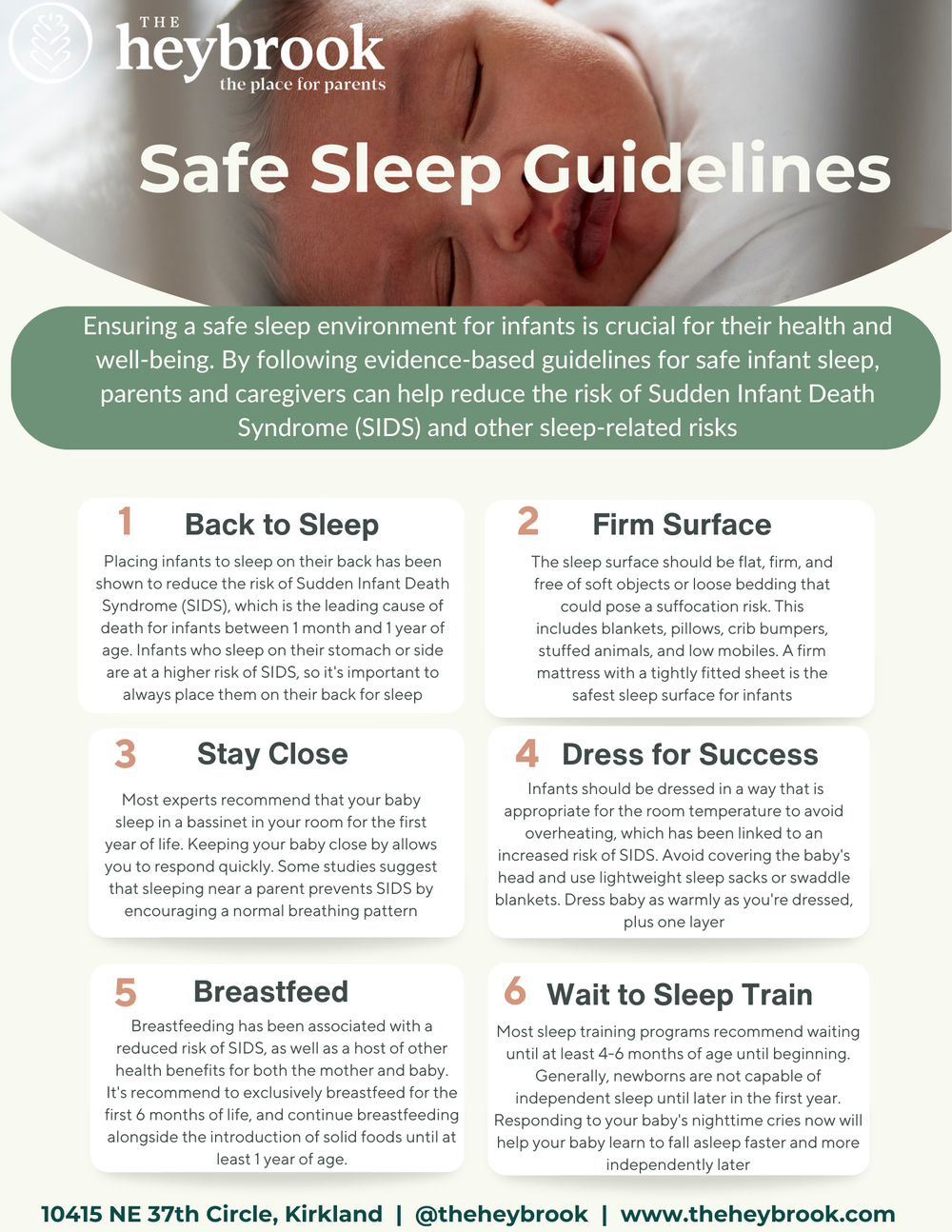 Safe Sleep Guidelines | Discover Prenatal and Early Parenthood Classes ...