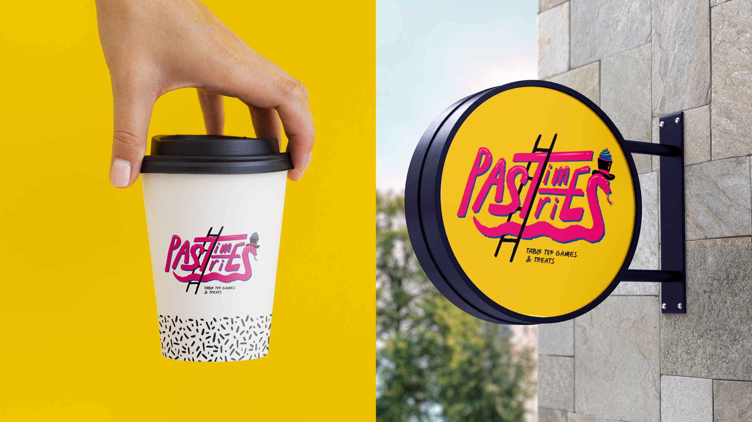 Pastimes Pastries sign and coffee.png