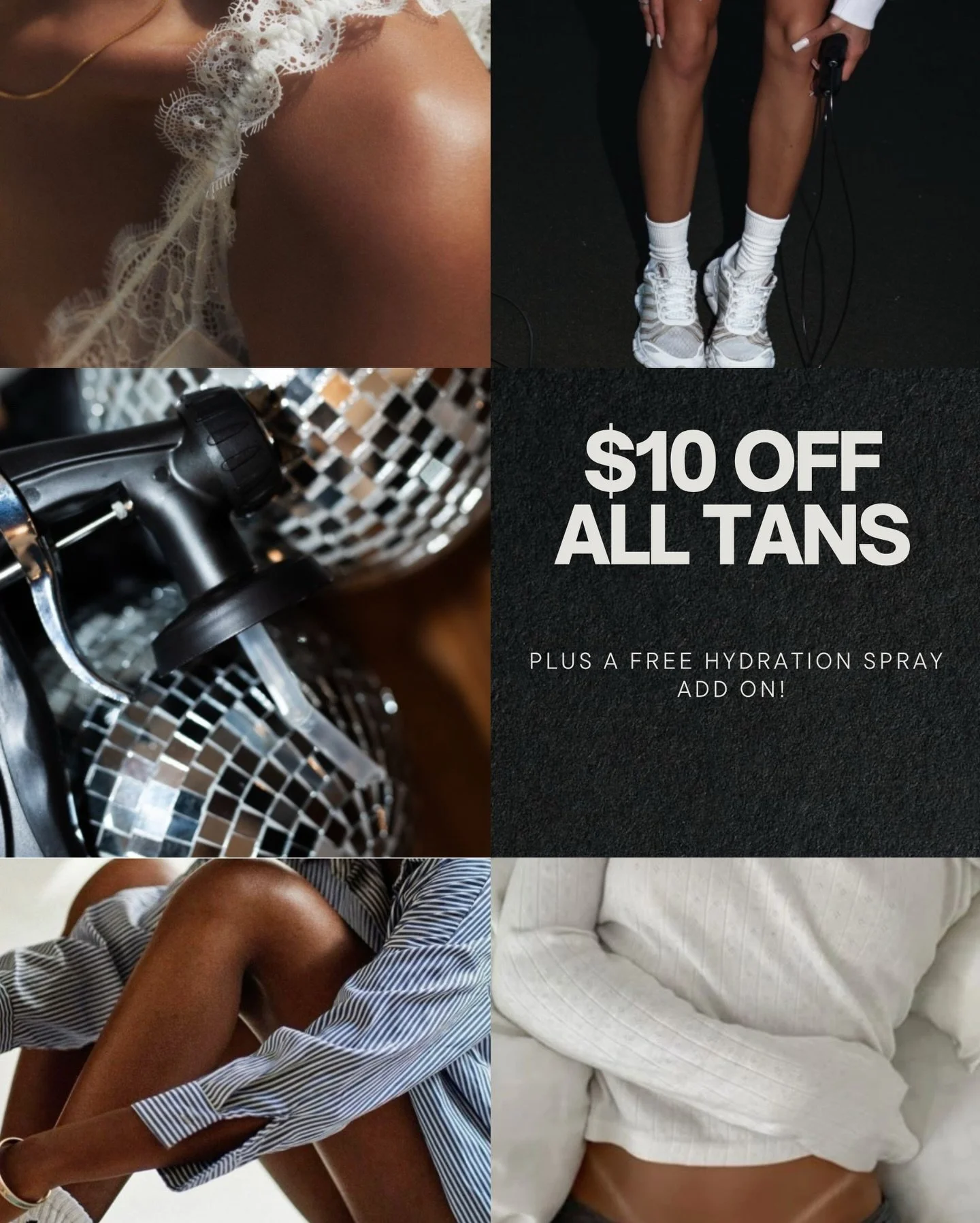 Glowing all winter ❄️✨

January Special:
$10 OFF all spray tans + a FREE hydration spray add on

New Year. New Glow 🤎