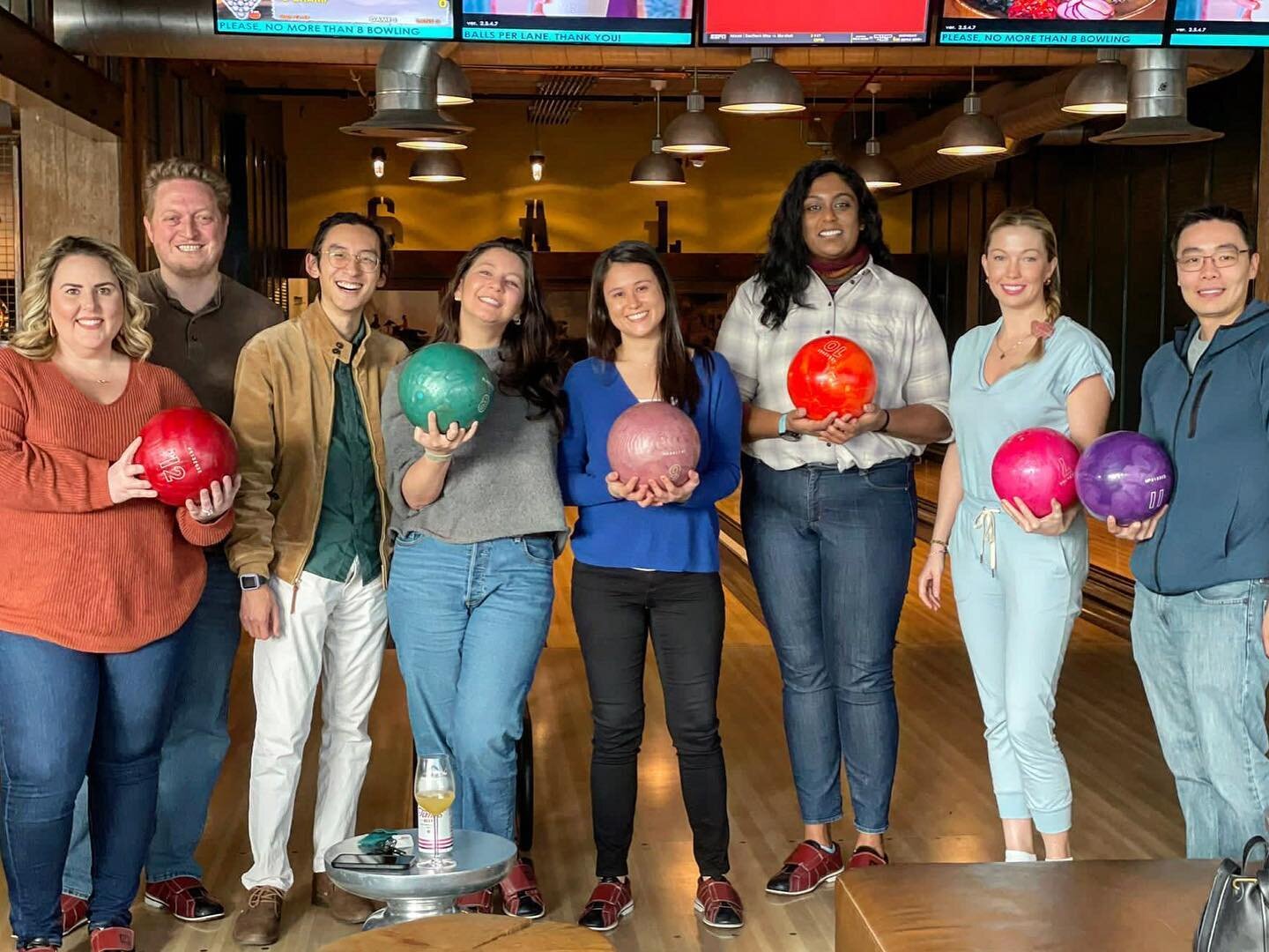 The young agile PGY2&rsquo;s take it to the bowling alley for a night in the gutter (JK, strikes all around!) 🤍🦃

#strike #turkey #gutterball #wellnessday #emergencymedicine