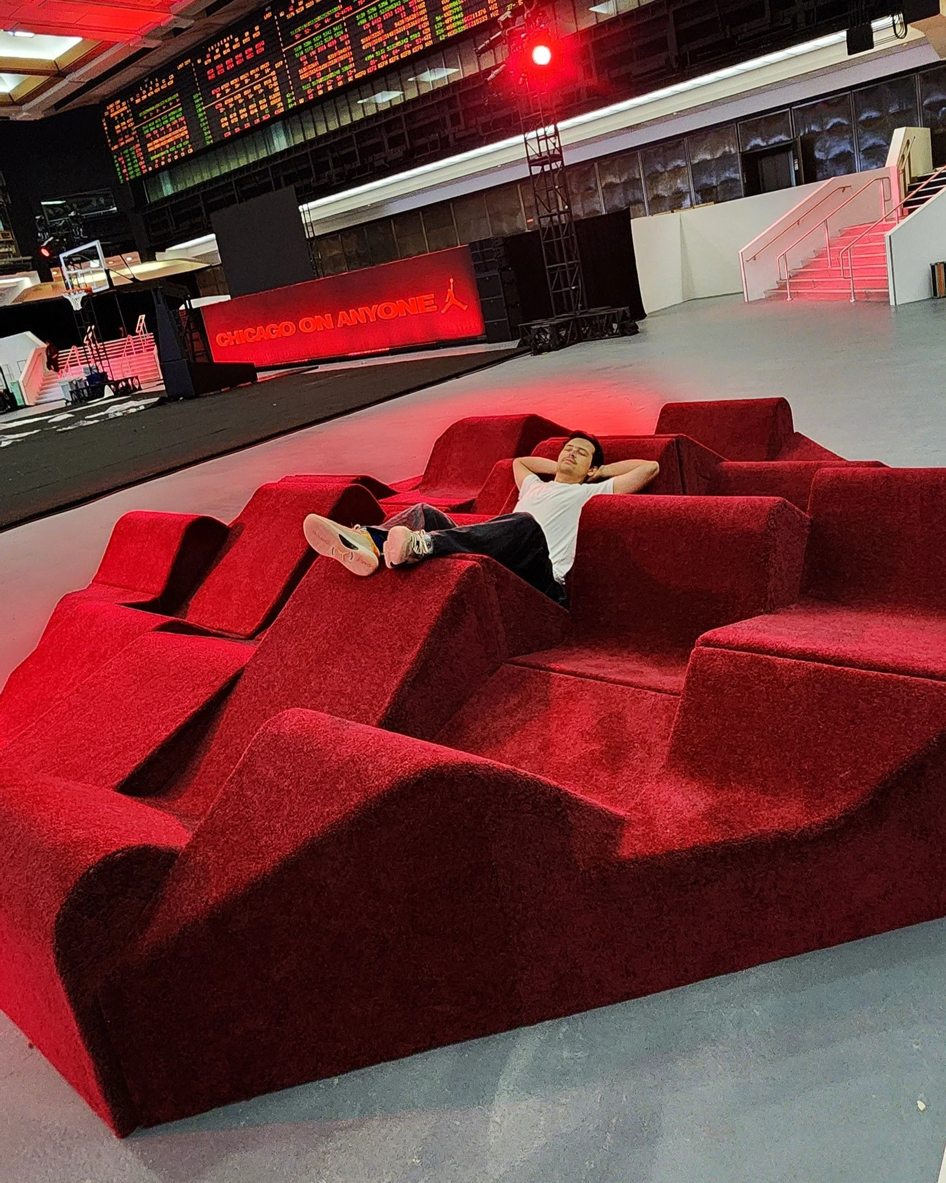 Conversation Pit WNBA Jordan Event. Design by Points of Sale