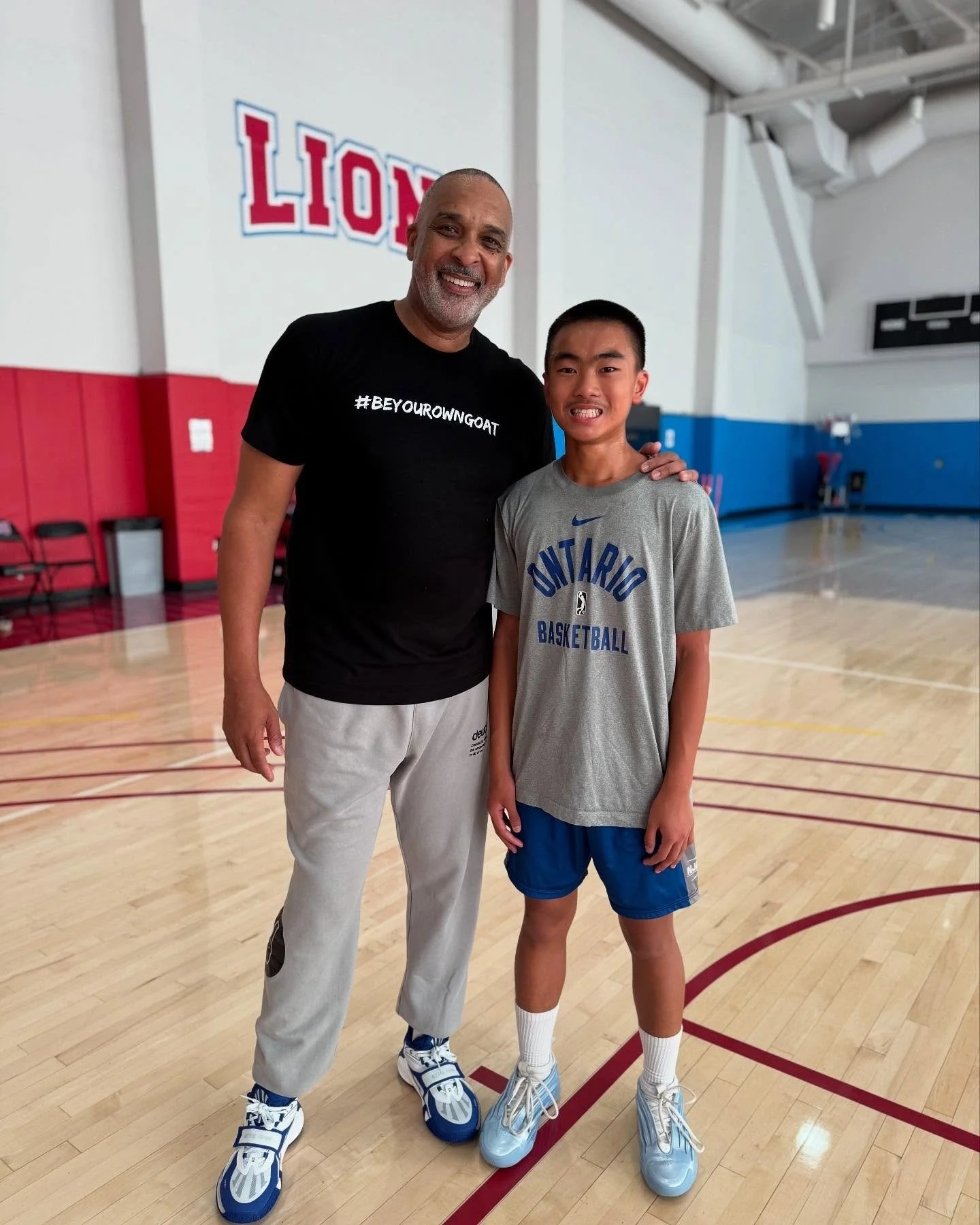 Student of the Game Day for Skyler 🏀🌱♾️

Huge thank you to Coach Phil Handy for taking the time to speak with Skyler after today&rsquo;s workouts, it meant the world to him.

Skyler was fortunate to watch Jacky Cui and Dyson Daniels get after it le
