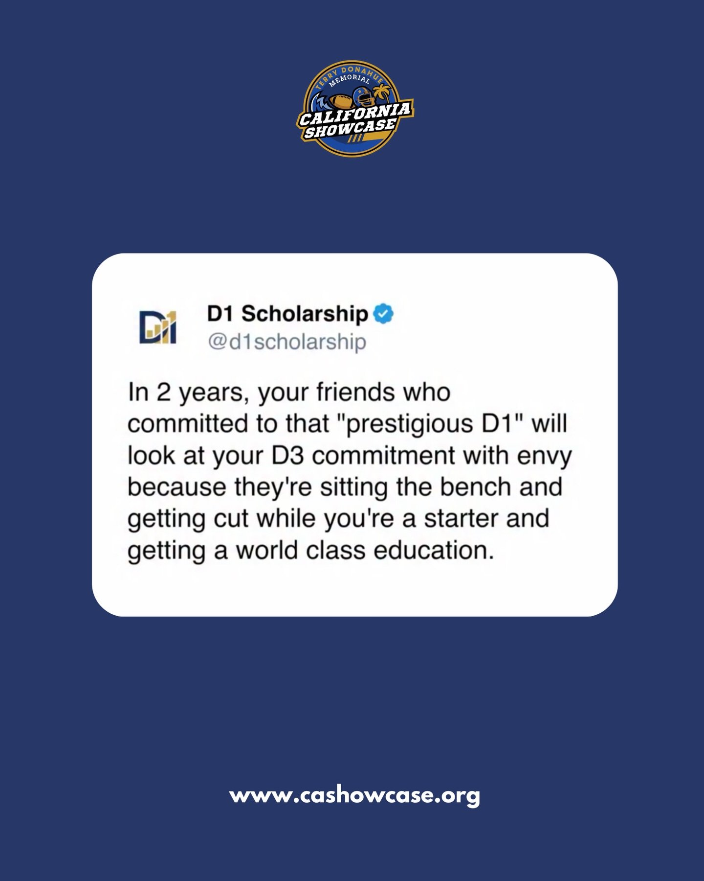 Imagine competing with 60+ college coaches watching &mdash; looking for YOU.⁠ 
That&rsquo;s the #CAshowcase. ⁠
📍 Irvine Great Park
📅 Feb 21 ⁠(Rain OR Shine! 🌦️)⁠
💸 100% FREE⁠
If you&rsquo;re Class of 2026 or JUCO and serious about playing college