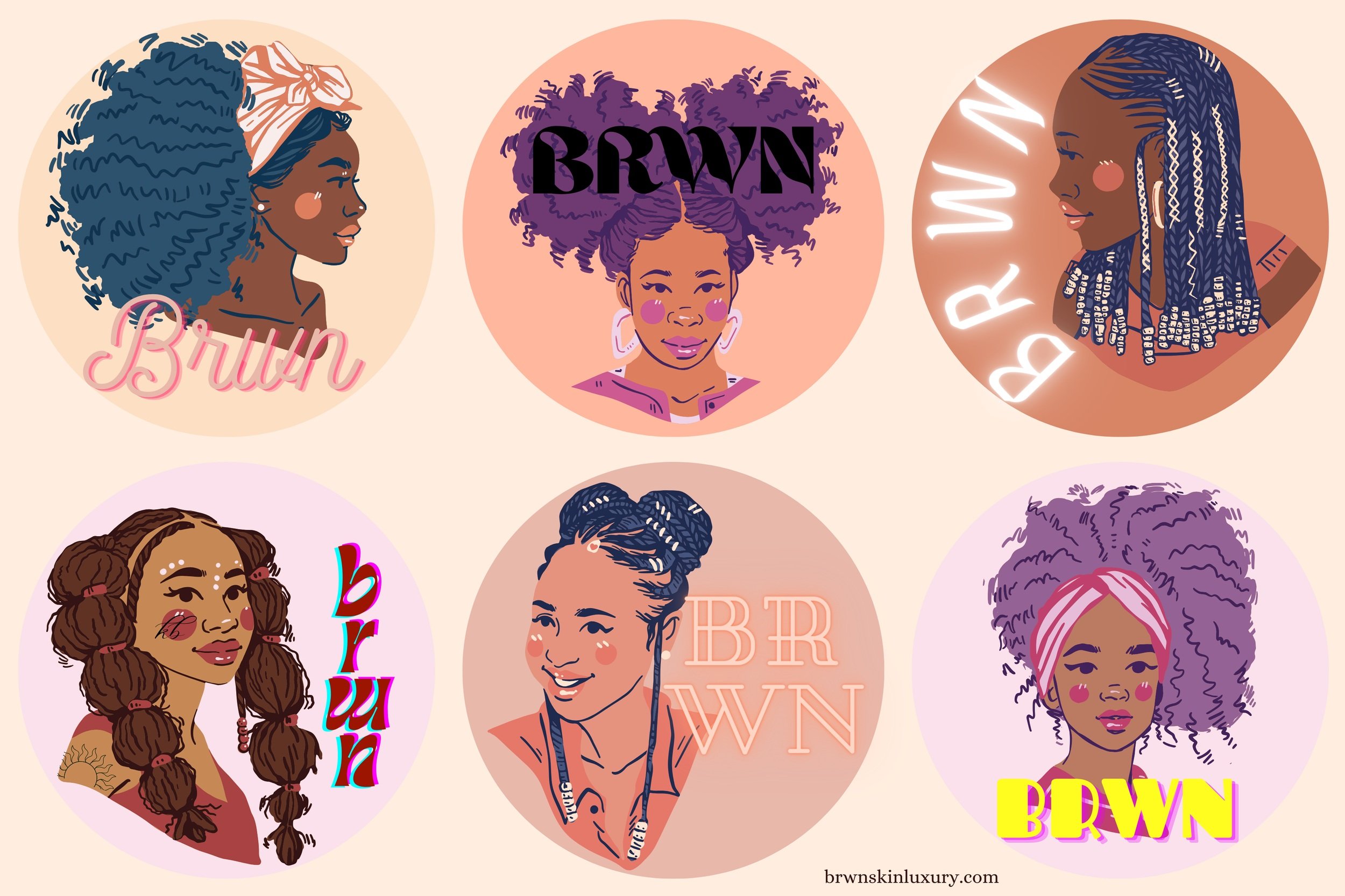 Brwn Skin Women || Pastel Stickers