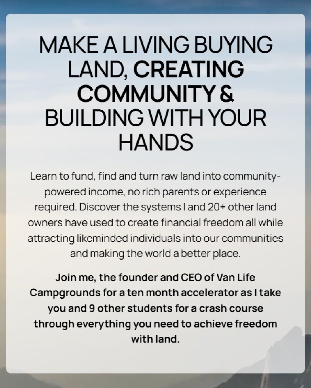 New Program Alert!
Hey everyone, Aidan here. Over the past few years, VLC has been on the lookout for rad nomads with land who truly get it&mdash;people we could team up with to launch new VLC locations. Honestly, I&rsquo;ve been honestly surprised b