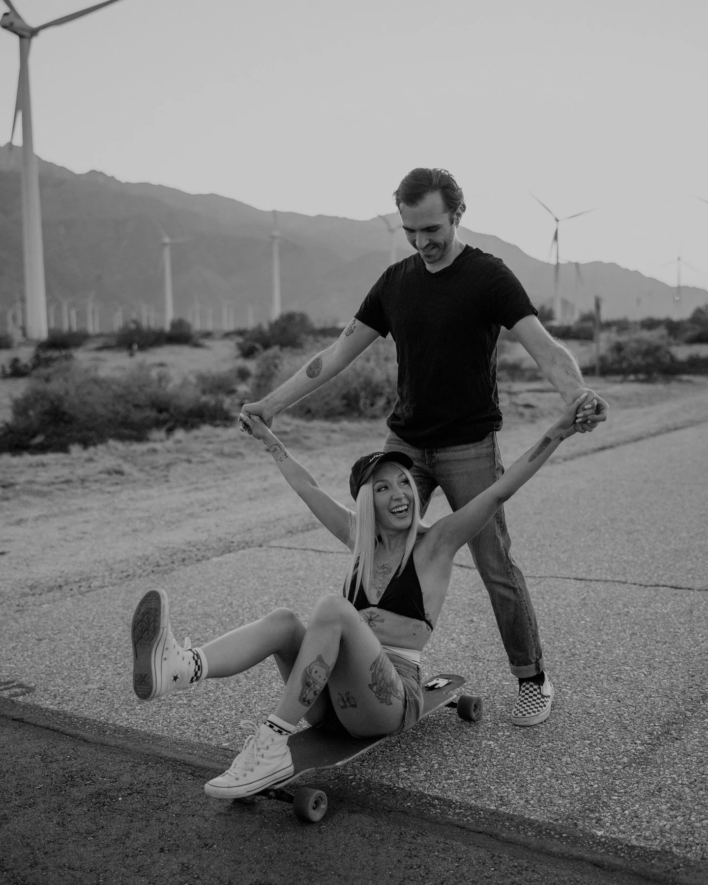 Summer heat, desert dust, wheels spinning, hearts racing.
This is punk rock love.
Loud. Messy. Untamed&hellip;. You bring the chaos, I&rsquo;ll bring the camera!
Let&rsquo;s book a sunset shoot that feels like your favorite song turned all the way up