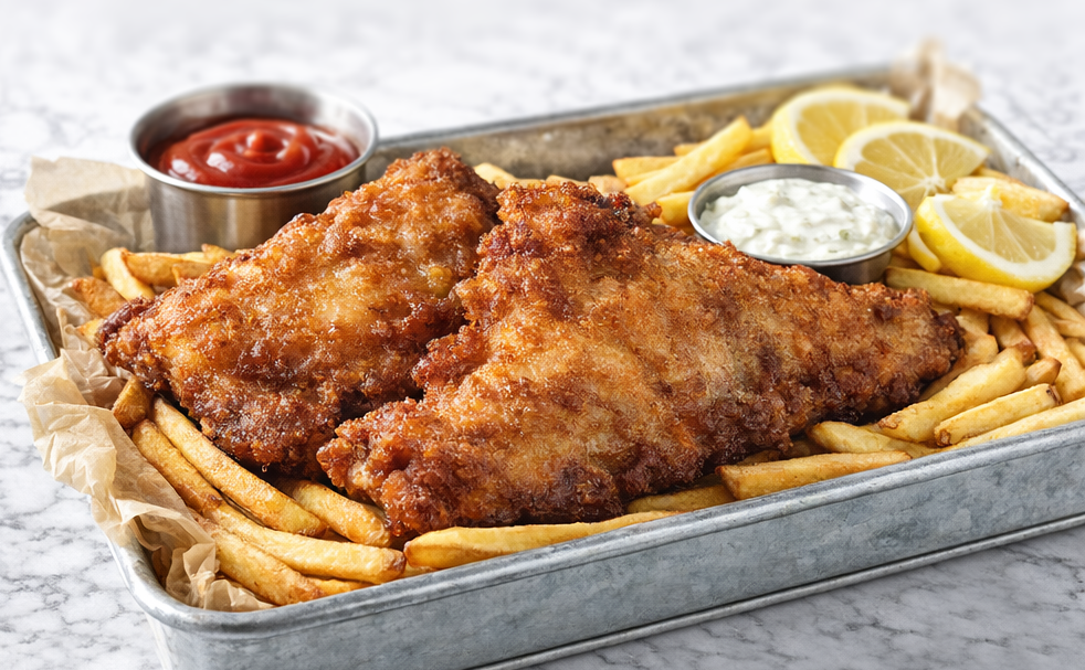 All You Can Eat Cod Fish & Chips at Fish Lads