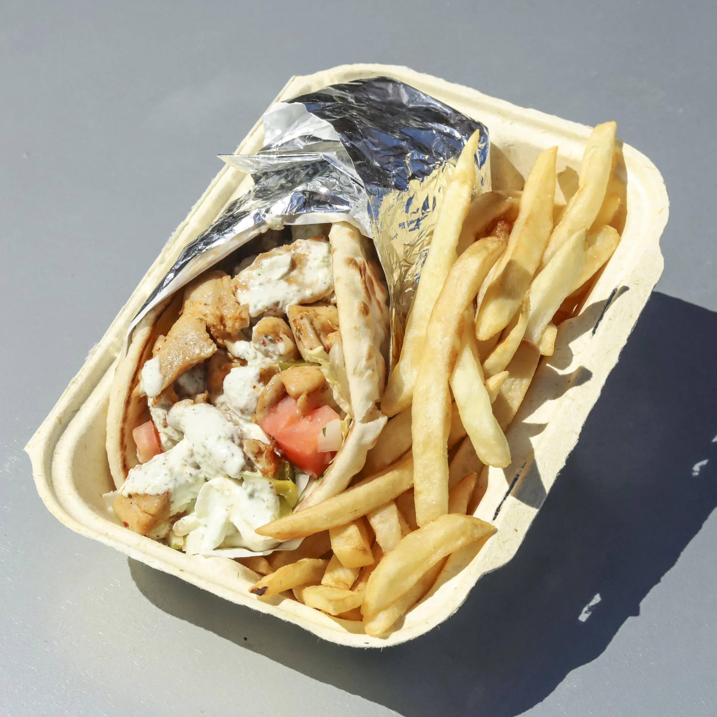 gyro and fries