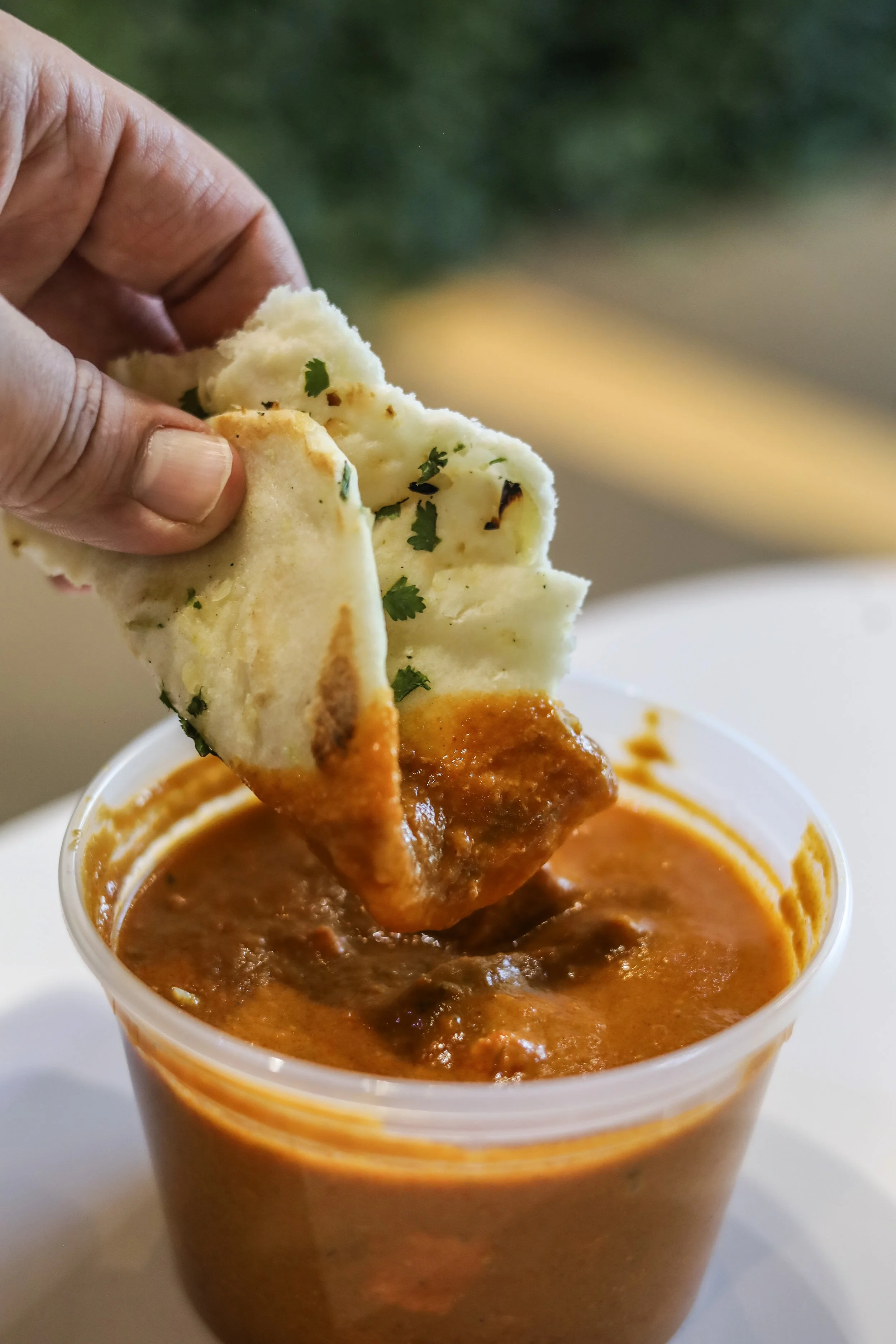 butter chicken and naan