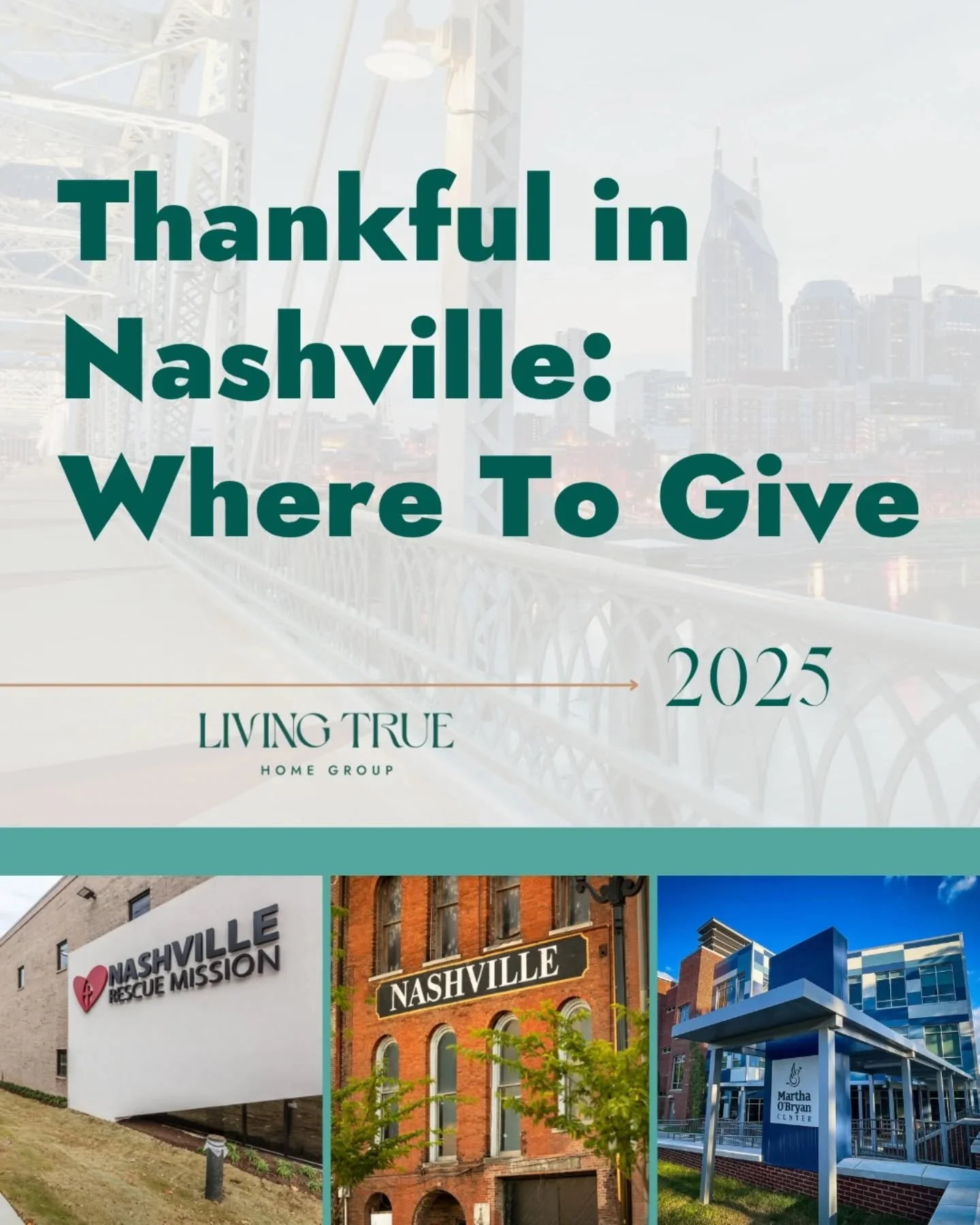 Don't wait until Thanksgiving to get involved in Nashville! 🫶🏼

Nashville cares deep about the community in this city which is why Jennifer spent some time putting a blog post to highlight a few of our favorite places to give back (and of course, t