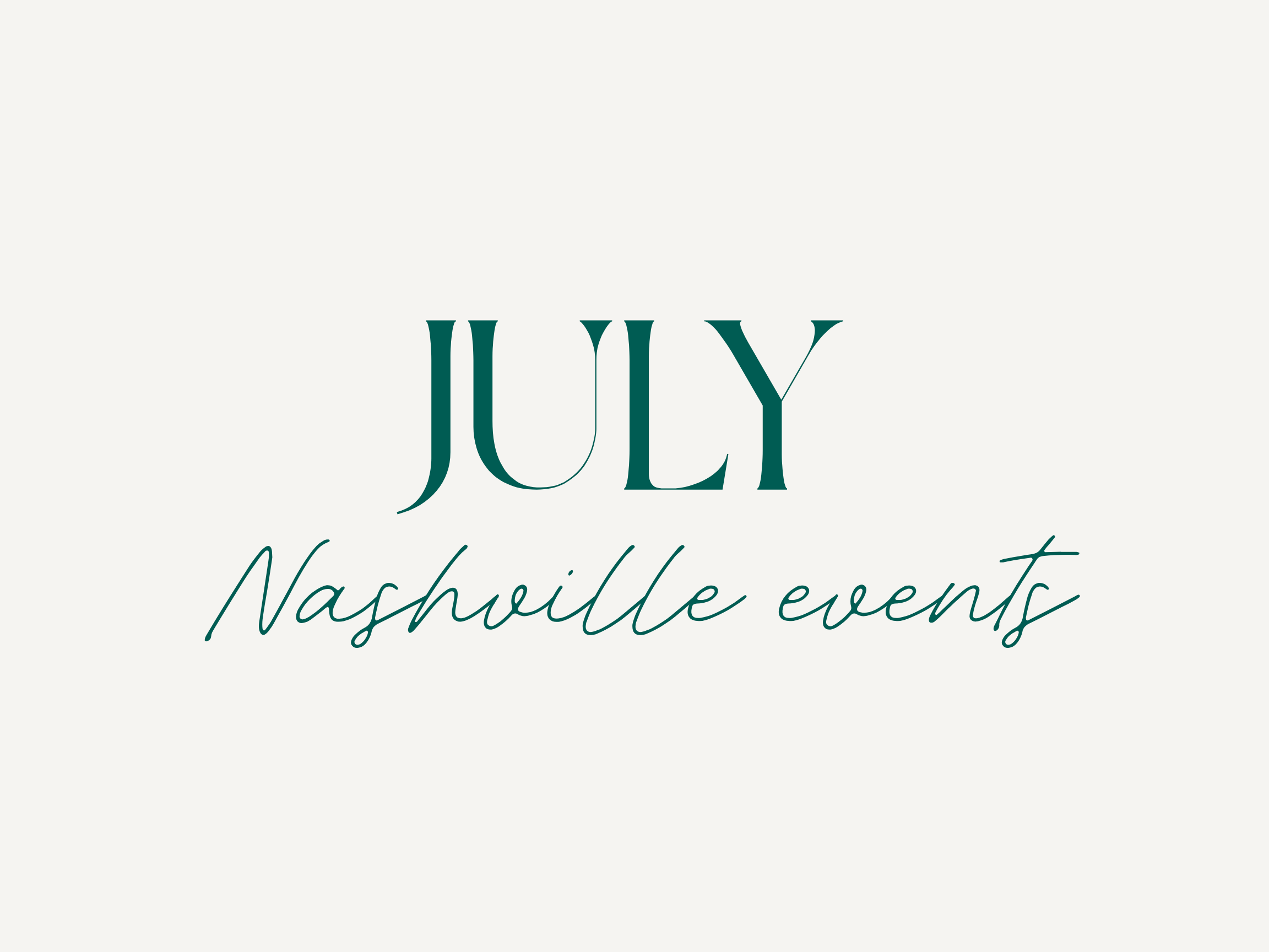 July Nashville Events