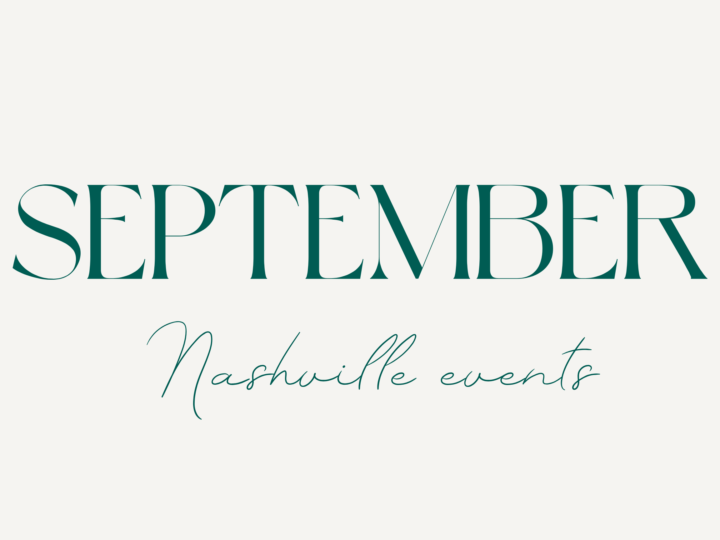 September Nashville Events