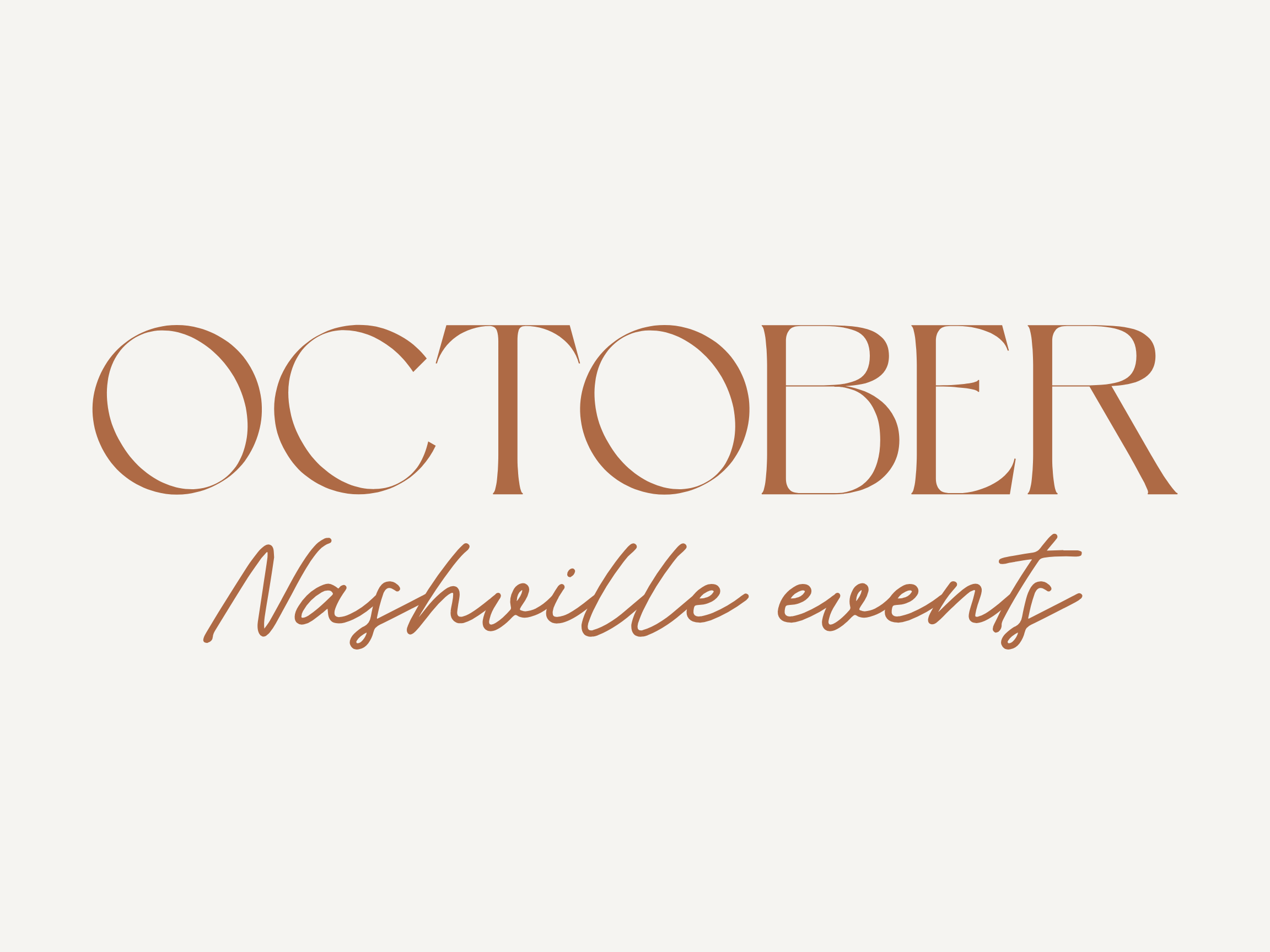 October Nashville Events
