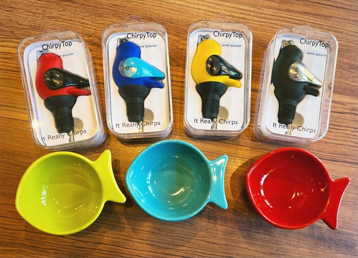If you love our Gurgle Pots, you will love these Chirpy Top wine pourers! #newarrivals #chirpytop #winepourer #fun #shoplocal #theresnoplacelikehome #downtowndurango #durango #colorado