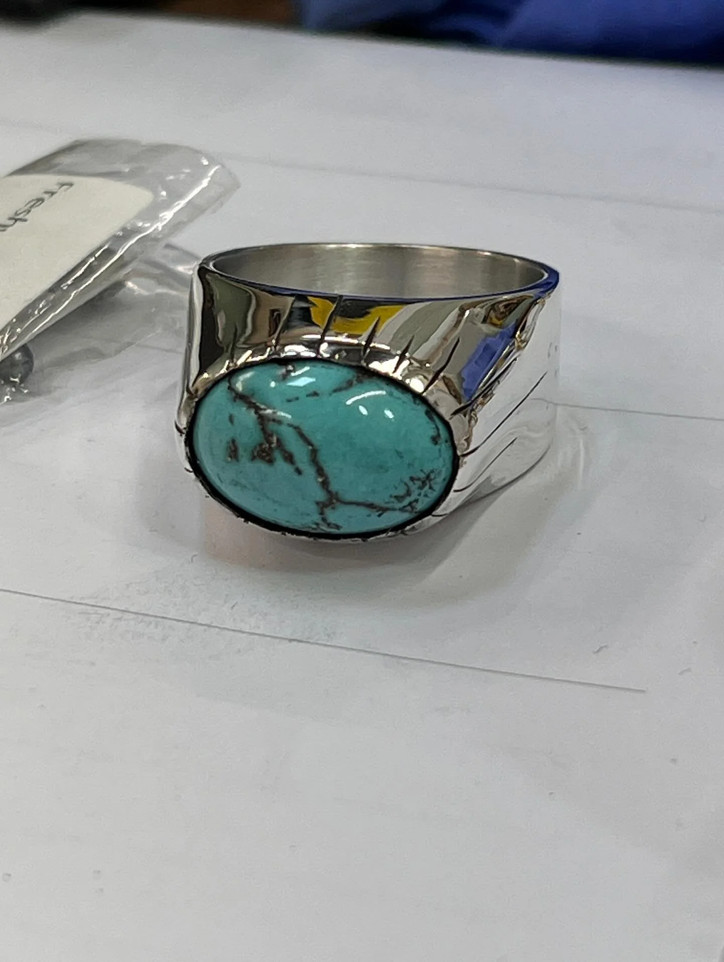Big beautiful and bold 🥳

This hollow ring with a gorgeous Turquoise stone is heading off to Birmingham tomorrow to be hallmarked then off to its new happy owner.

Absolutely loved making this commission and it&rsquo;s officially the largest ring I&