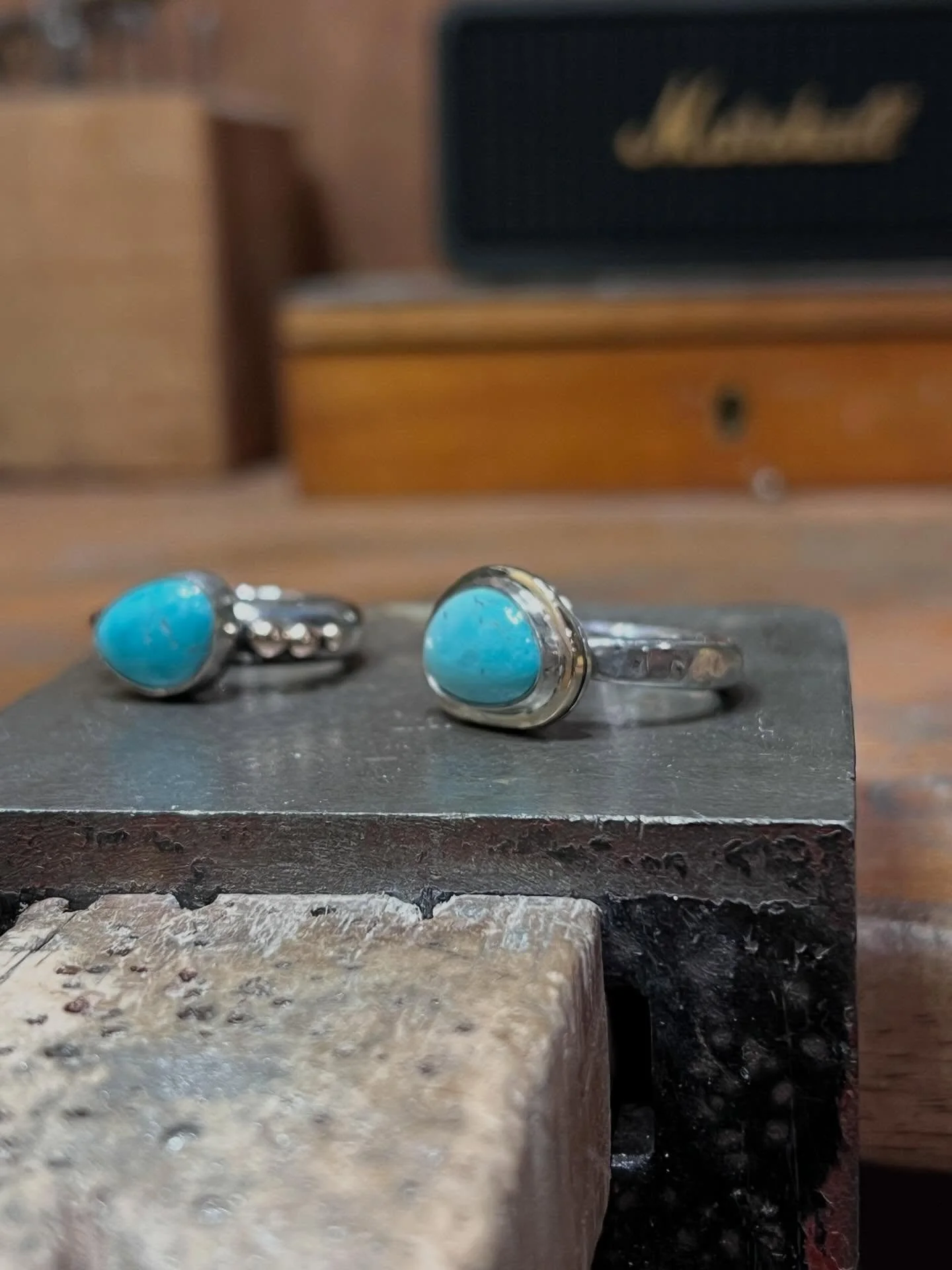 Baby I love you 

🙏forever grateful for commissions 

Turquoise , 9c gold, silver rings 

#altbride #yearofthehorse #turquoiserings #buylessbuybetter
