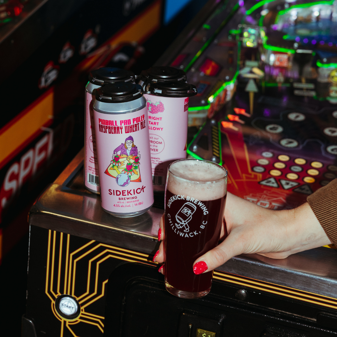 Ufo Raspberry Wheat Pinball Pro POLLY Raspberry Wheat Ale — Sidekick Brewing