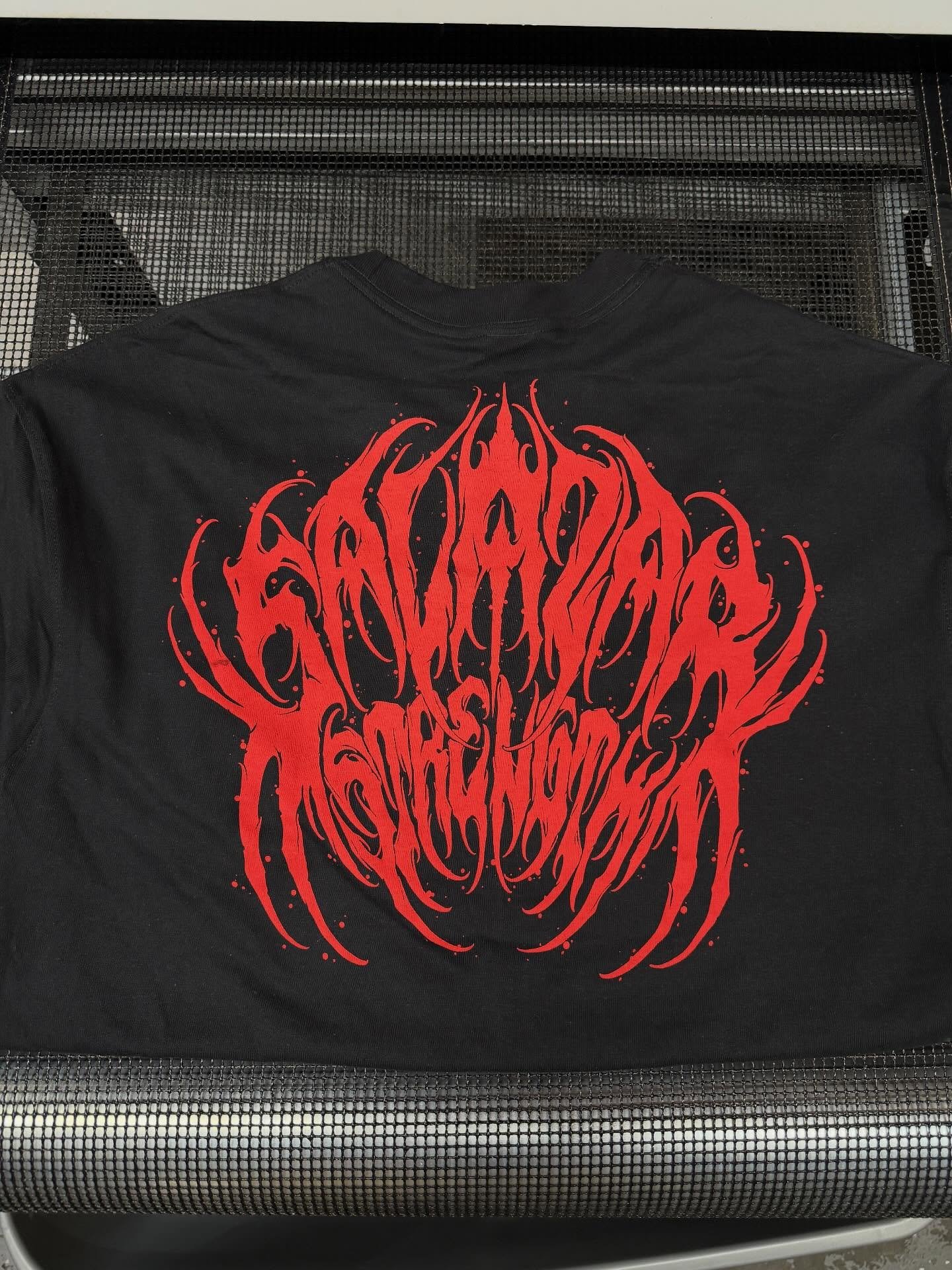 Got to print these sick metal style tees for @michaelsalazar198 

Big ol&rsquo; back prints on some oversized Hanes tees with a left chest to match. 2 color ways. Came out super dope!

Info@sickdopefresh.com to make something dope together! 🤘

.

.
