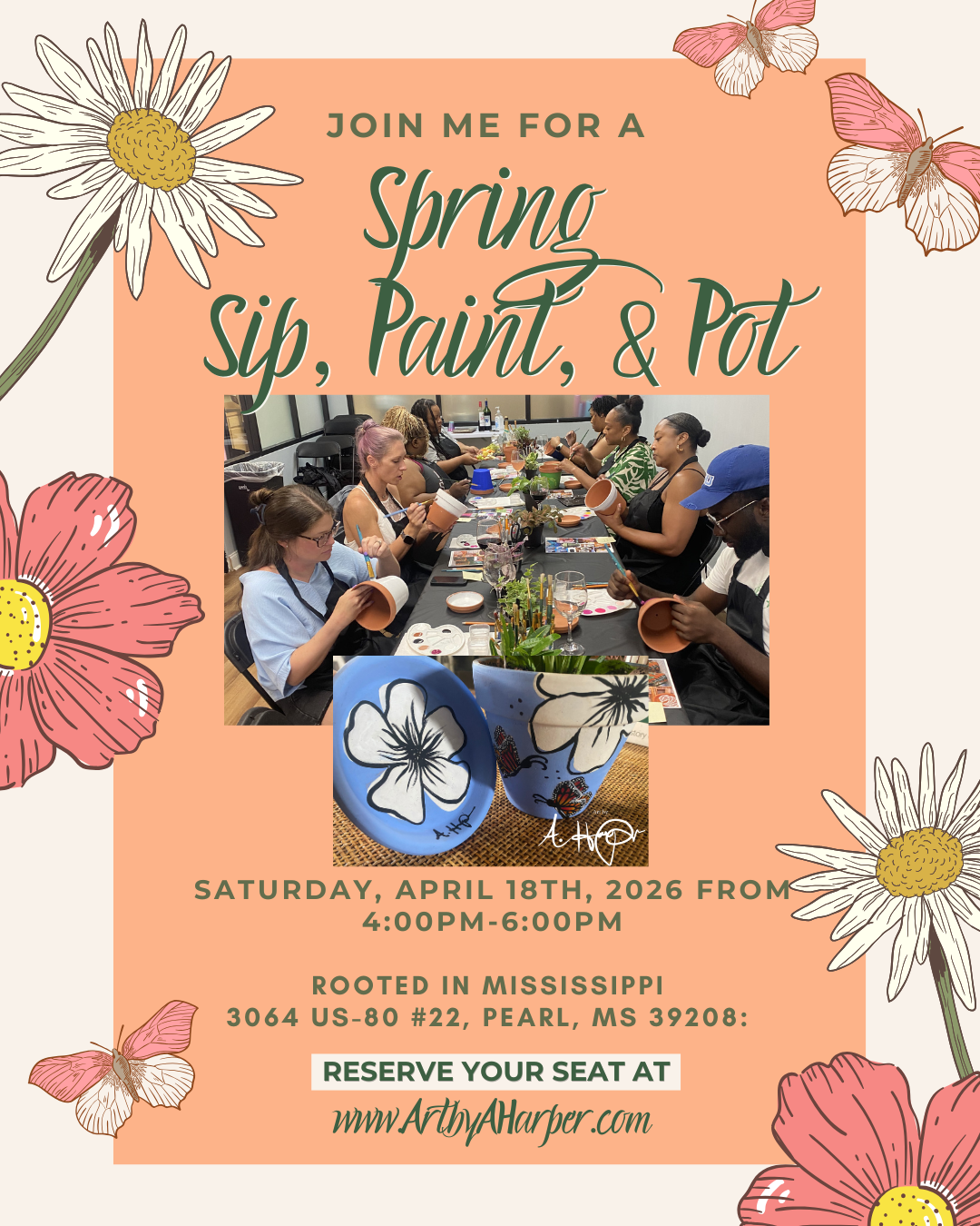 Sip, Paint, Pot- Paint Party 🪴