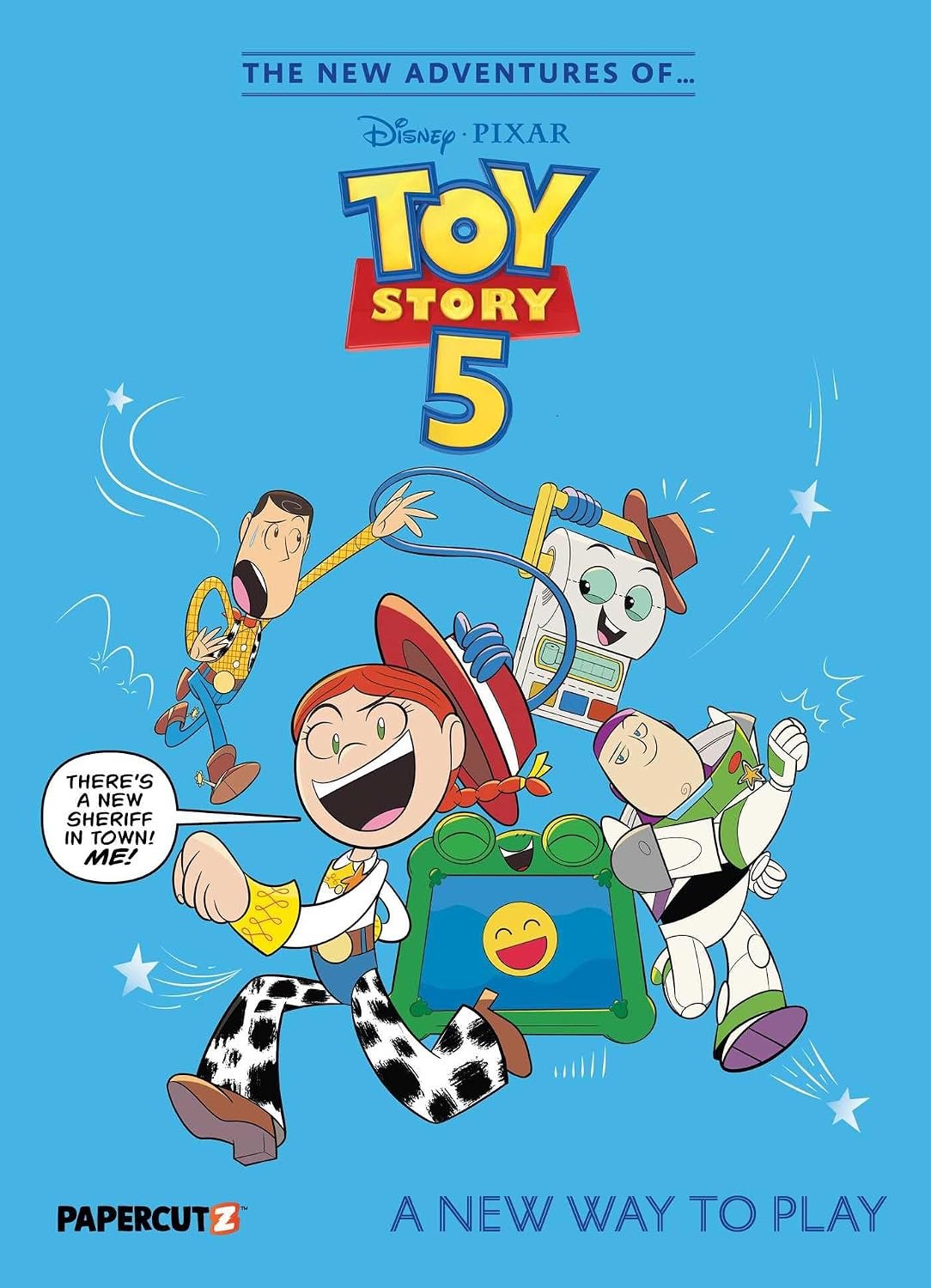 Cover of "The New Adventures of: Toy Story 5 A New Way to Play" book. 