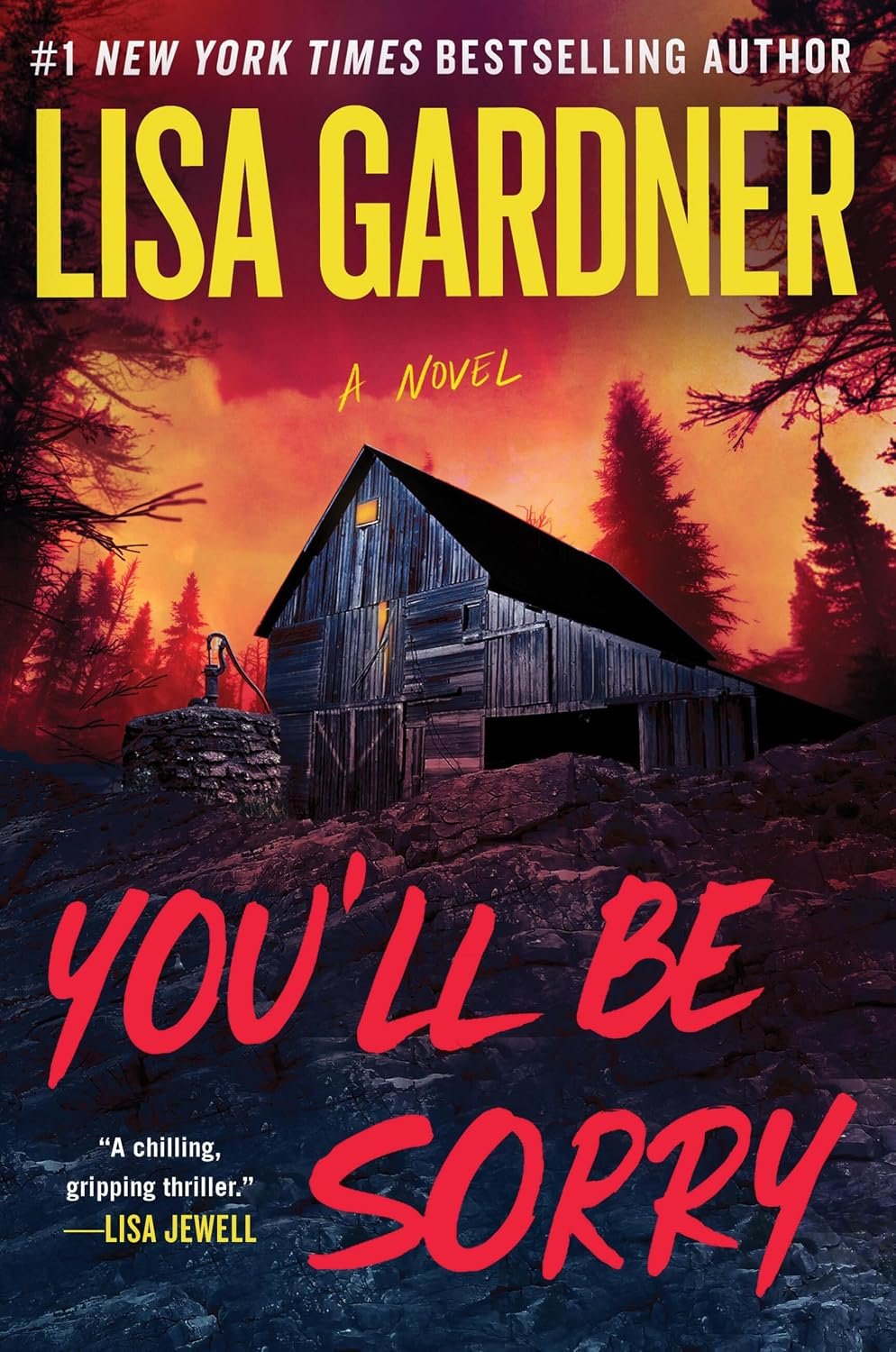 Book cover titled "You'll Be Sorry" by Lisa Gardner. 