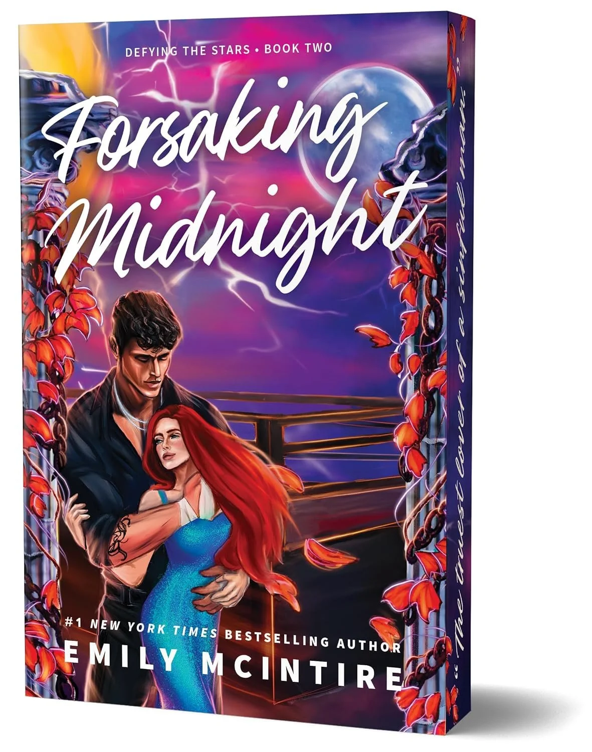 A book cover titled "Forsaking Midnight" by Emily McIntire.