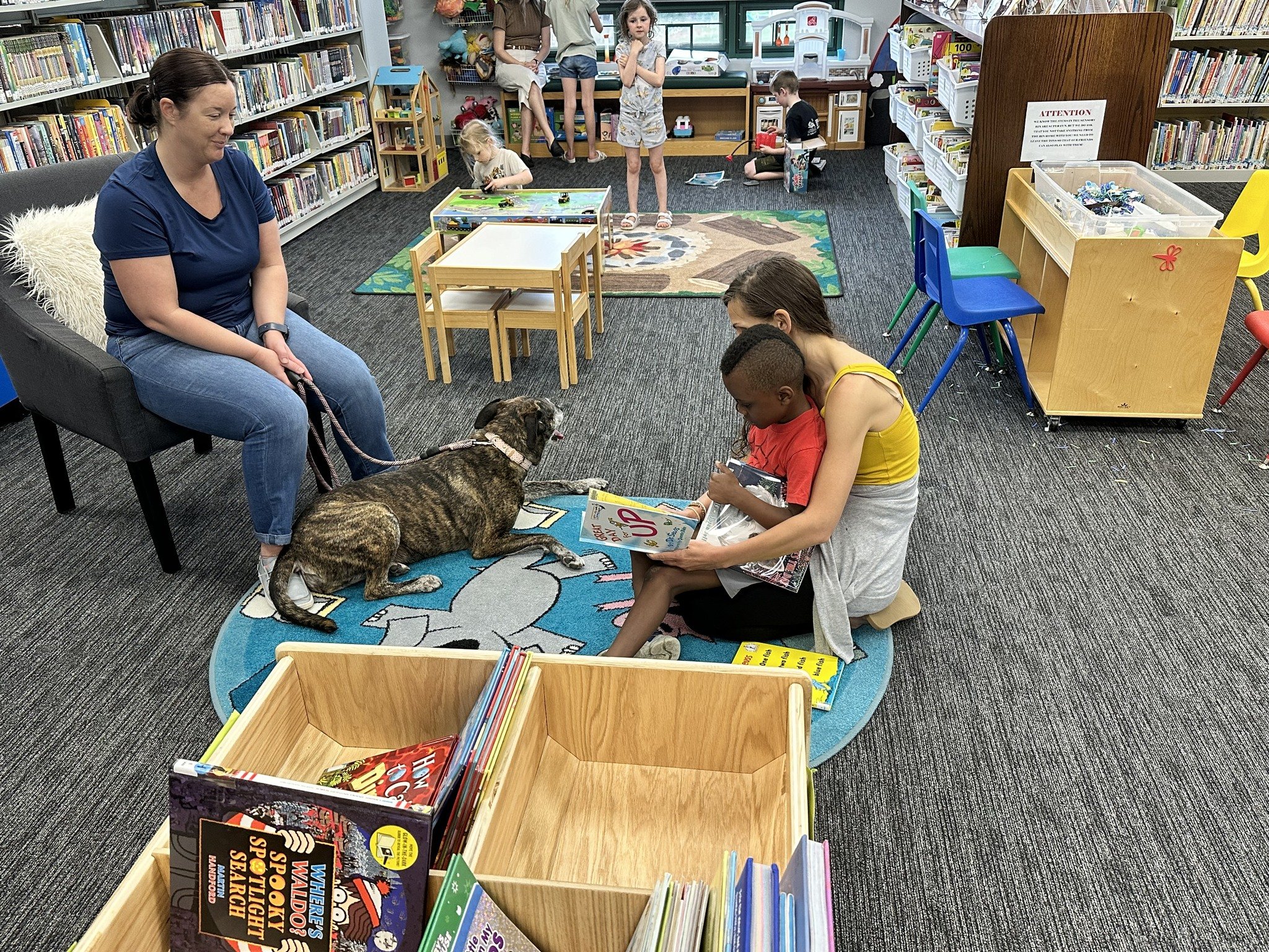 We had so much fun at Read-To-Dogs last night! 
Signups are open for the May session on the 28th! Call or stop in to sign up!