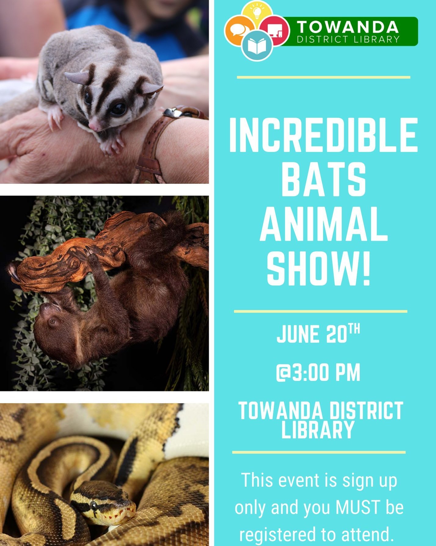There are only 10 SPOTS LEFT for our Incredible Bats event on June 20th!
Sign up on our website today under the events tab!