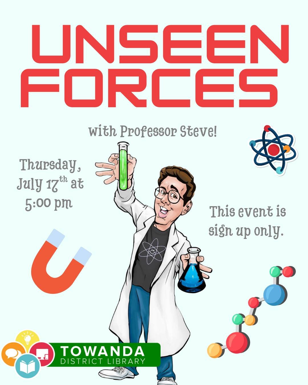 Sign ups are open for Unseen Forces with Professor Steve! Link in the comments! Visit our website or message us on Facebook for more information.