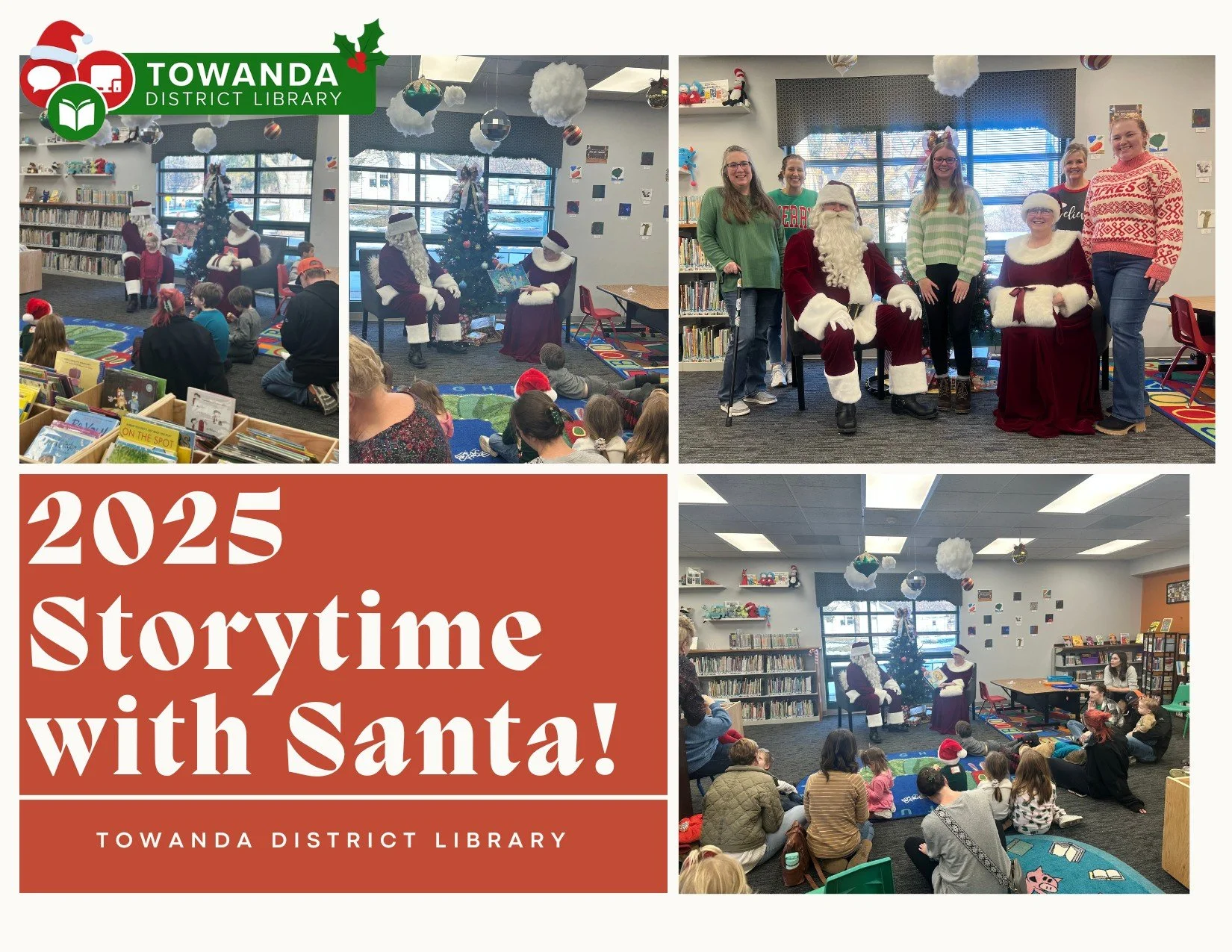 🎄🎅 What a magical morning at the library! 🎅🎄

We had a wonderful time celebrating Storytime with Santa &amp; Mrs. Claus! From festive stories and happy giggles to big smiles and holiday cheer, our library was full of Christmas magic. ❤️📚

Thank 