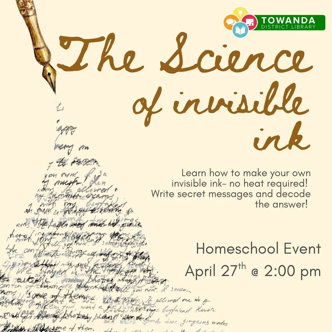 🕵️&zwj;♀️✨ Crack the Code at Our Invisible Ink Workshop! ✨🕵️&zwj;♂️

Get ready to unlock secrets and think like a spy! Join us for a fun and hands-on homeschool event where we&rsquo;ll explore the science of invisible ink&mdash;and learn how to cre